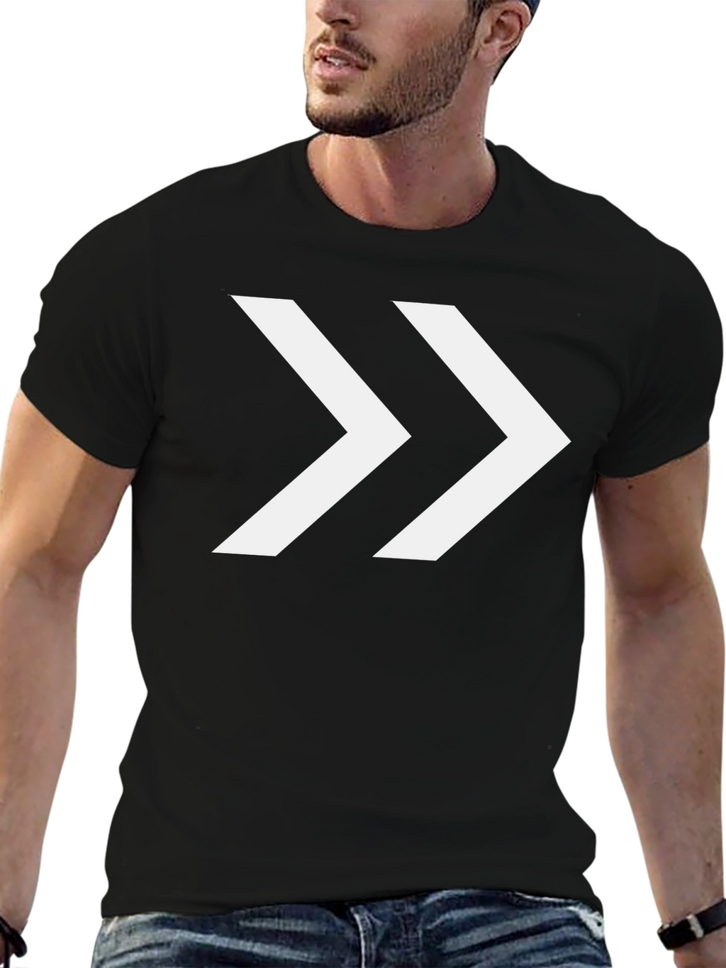 Forward Arrow Graphic T-Shirt - Black