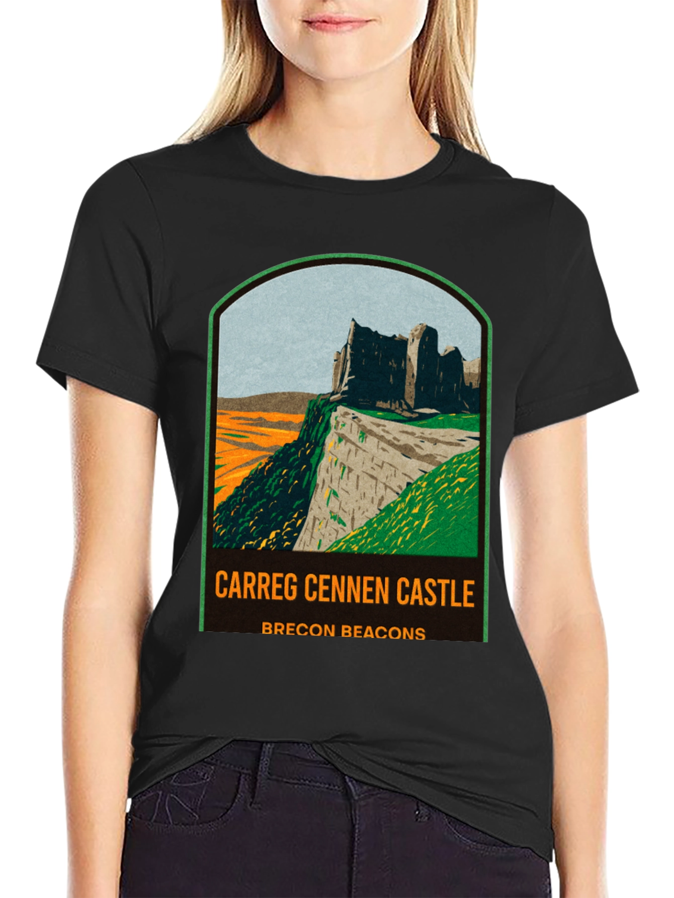 Carreg Cennen Castle T-Shirt - Brecon Beacons Souvenir Tee