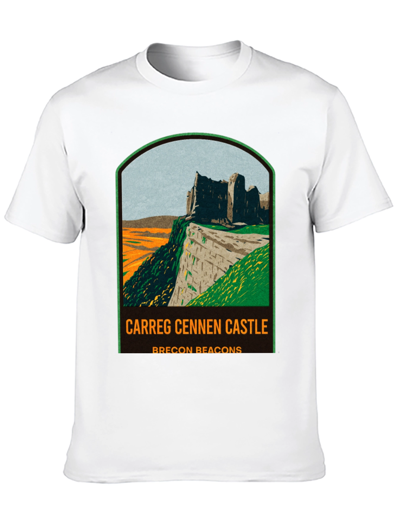 Carreg Cennen Castle T-Shirt - Brecon Beacons Souvenir Tee