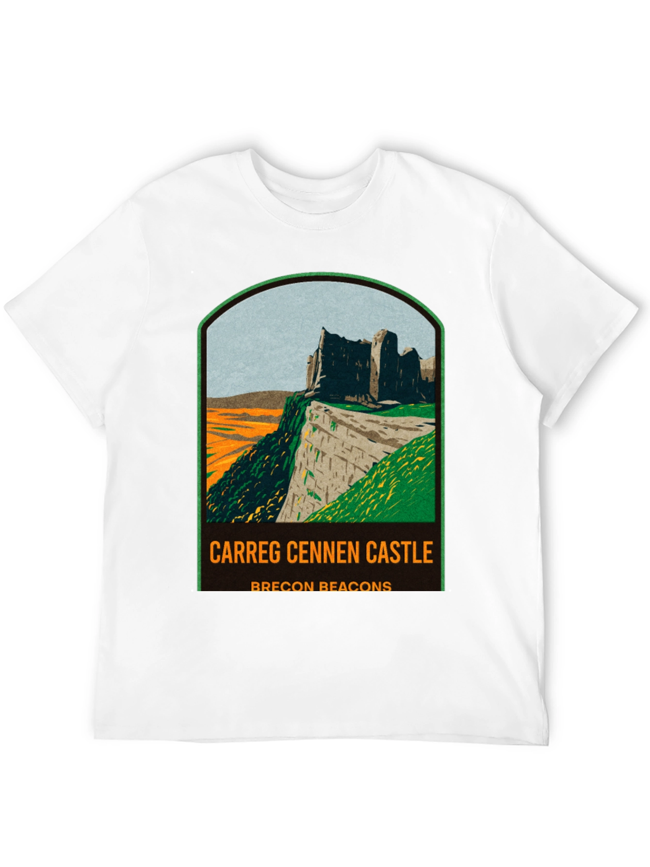 Carreg Cennen Castle T-Shirt - Brecon Beacons Souvenir Tee