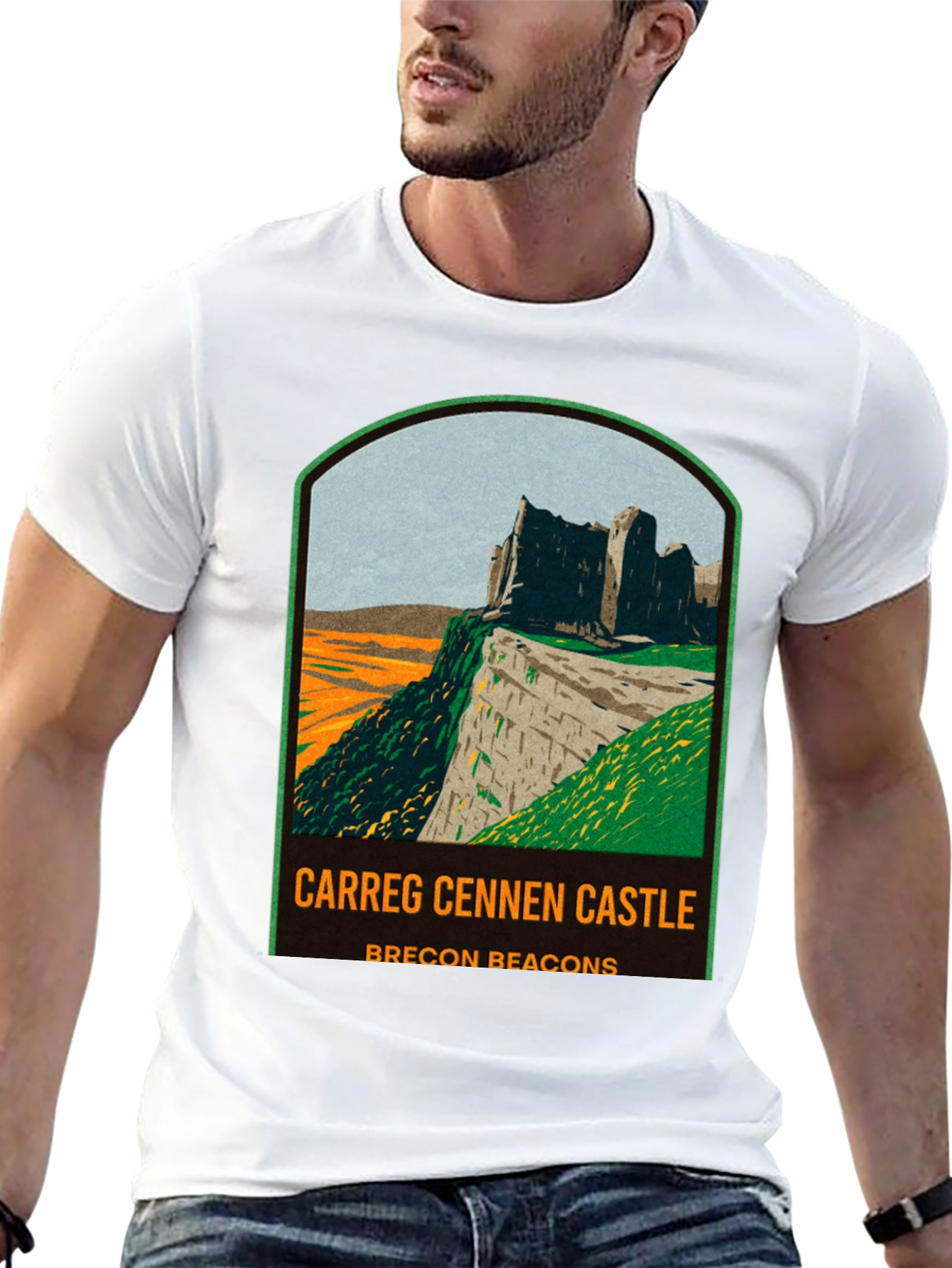 Carreg Cennen Castle T-Shirt - Brecon Beacons Souvenir Tee