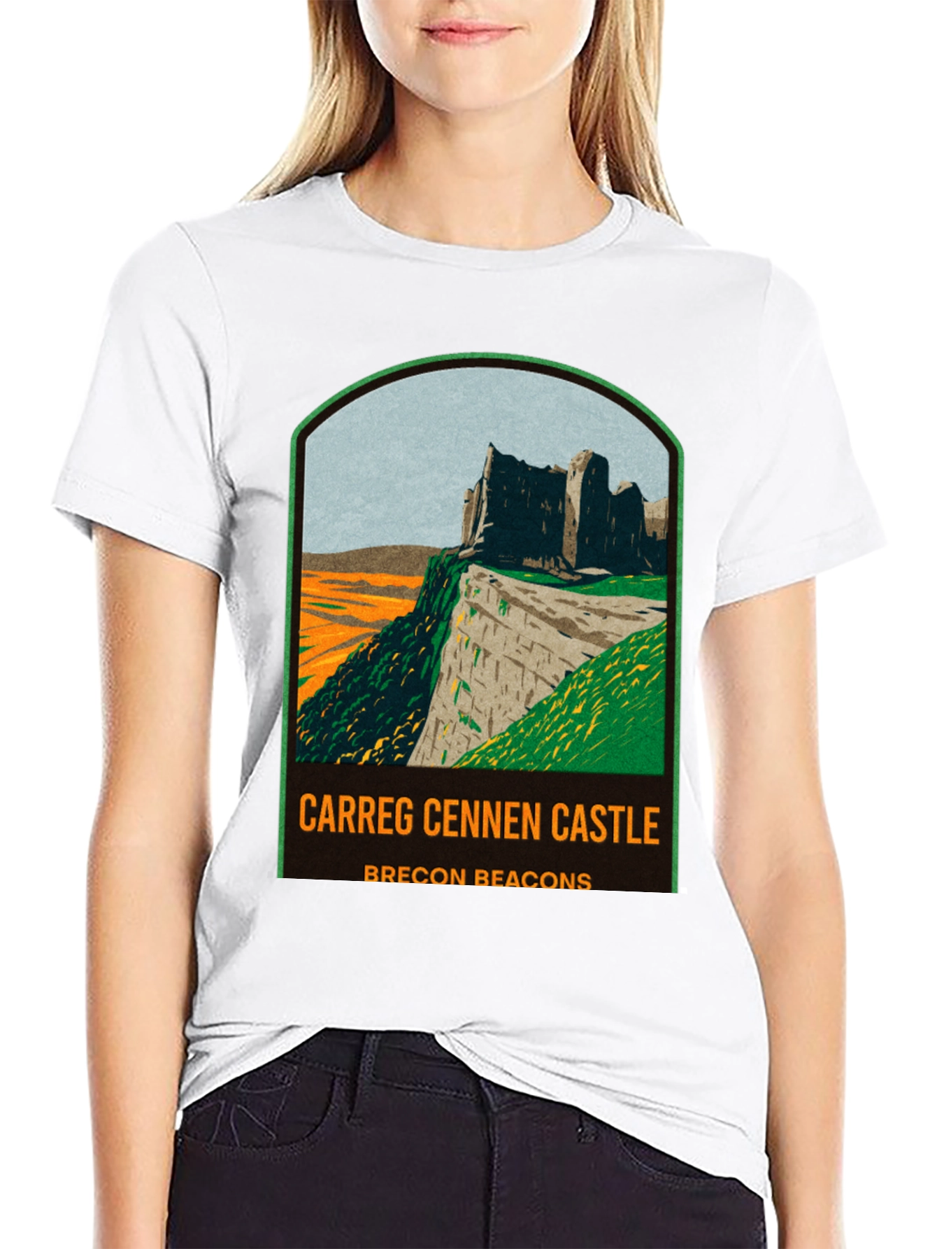 Carreg Cennen Castle T-Shirt - Brecon Beacons Souvenir Tee