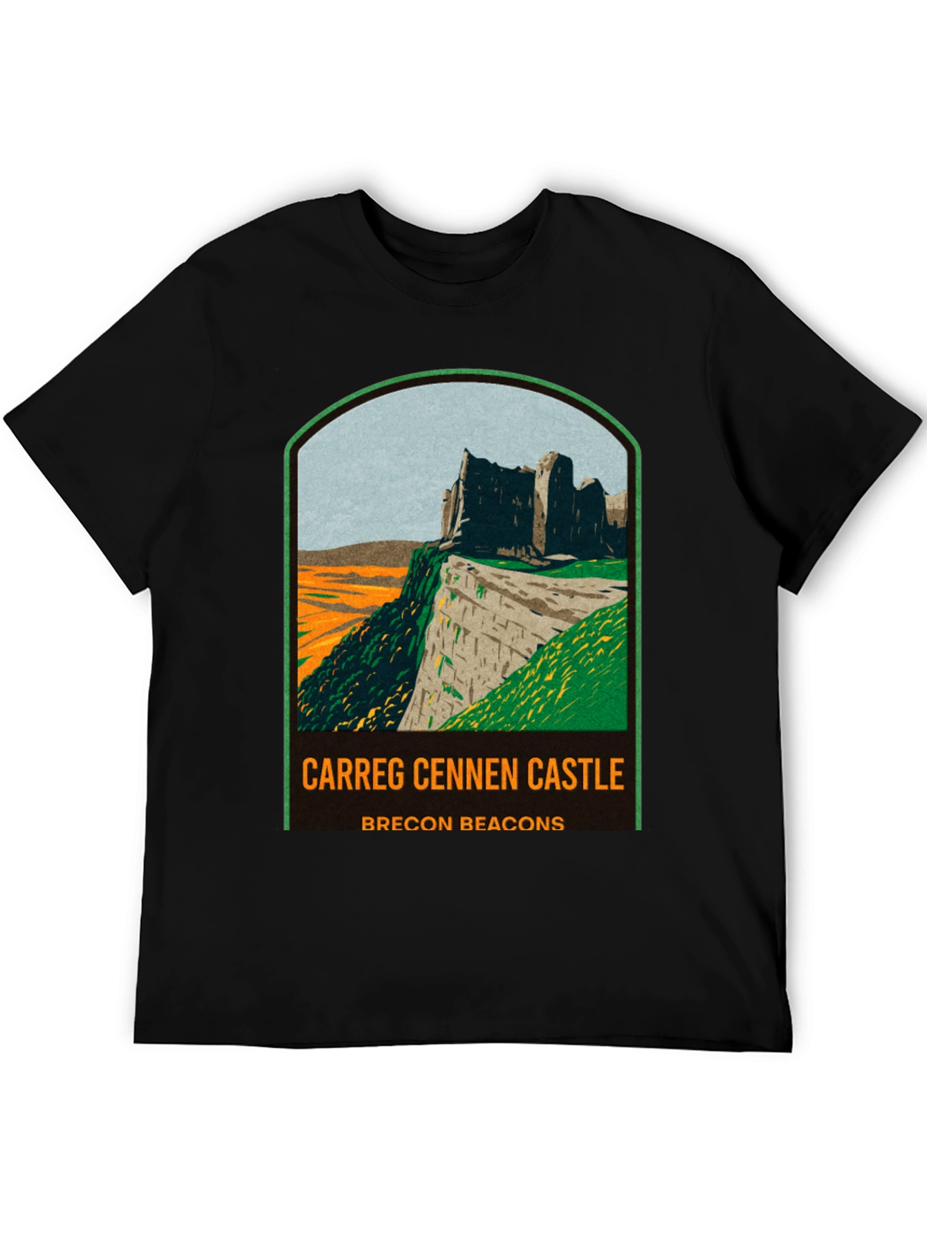 Carreg Cennen Castle T-Shirt - Brecon Beacons Souvenir Tee