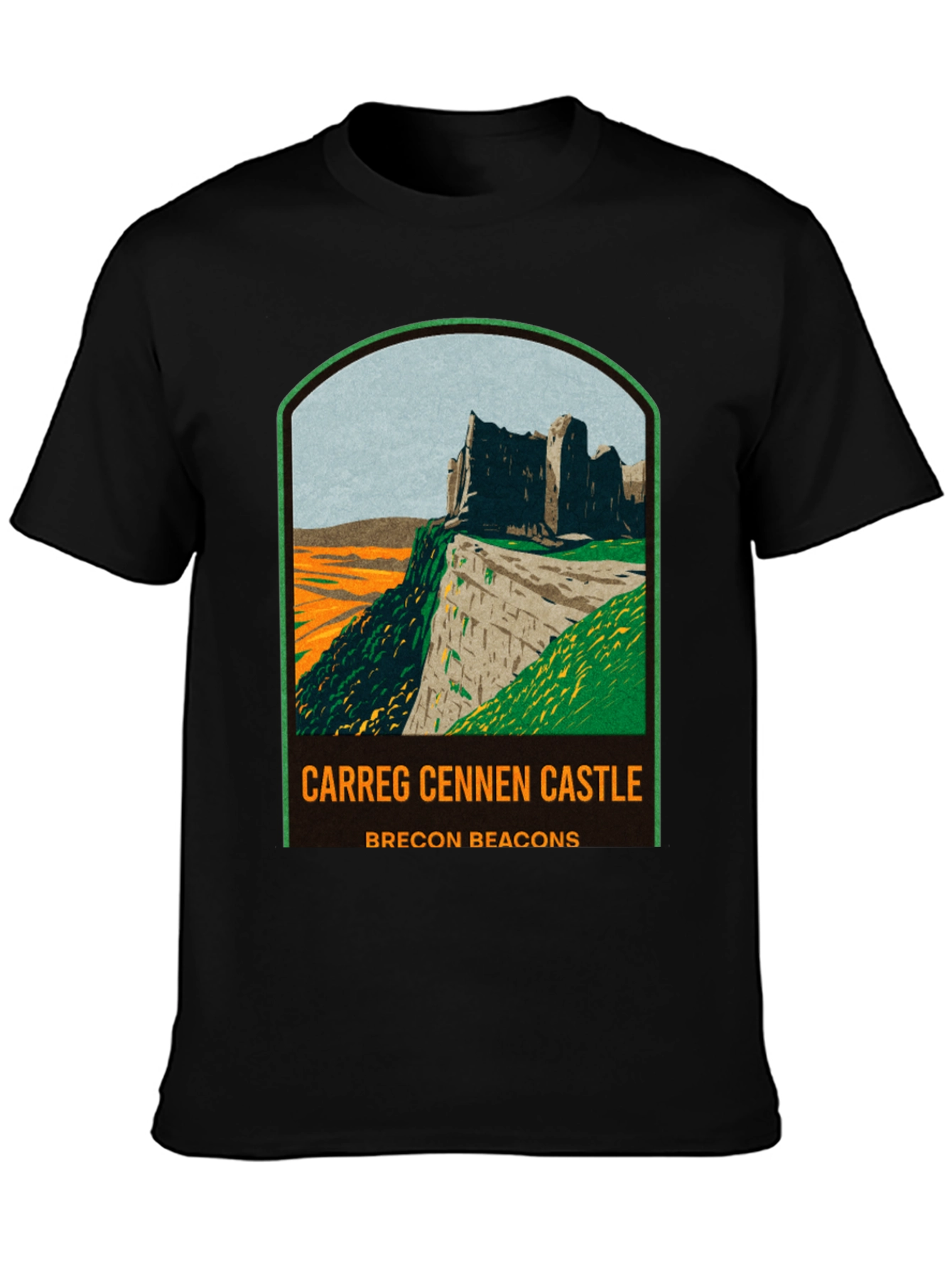 Carreg Cennen Castle T-Shirt - Brecon Beacons Souvenir Tee