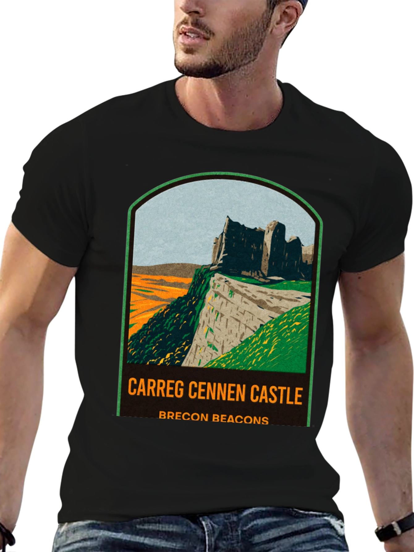 Carreg Cennen Castle T-Shirt - Brecon Beacons Souvenir Tee