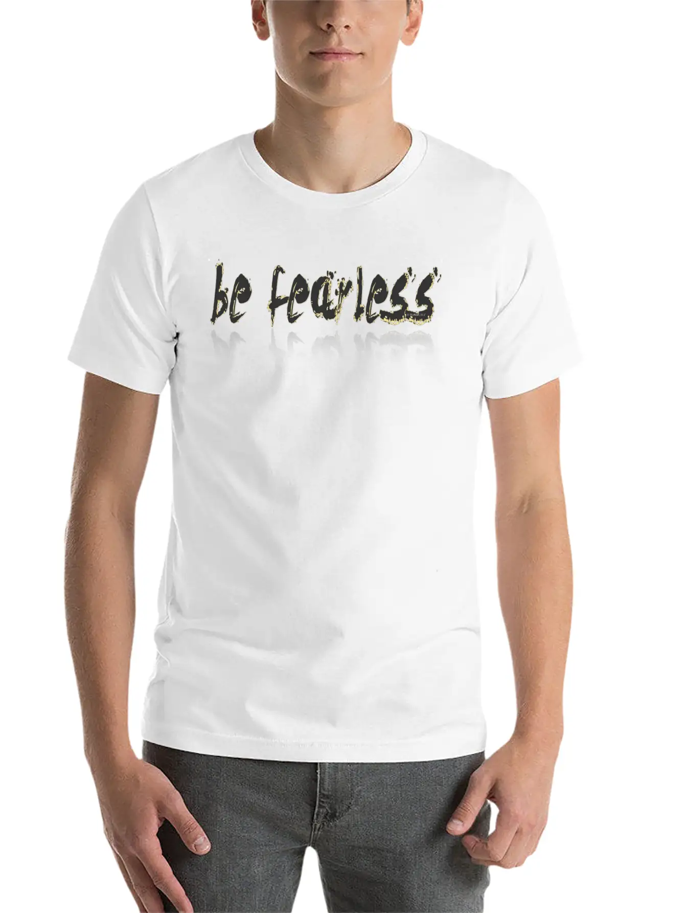 IYa-WRD-002_BFearless Unisex Casual T-Shirt – Clean Design For Daily Comfort
