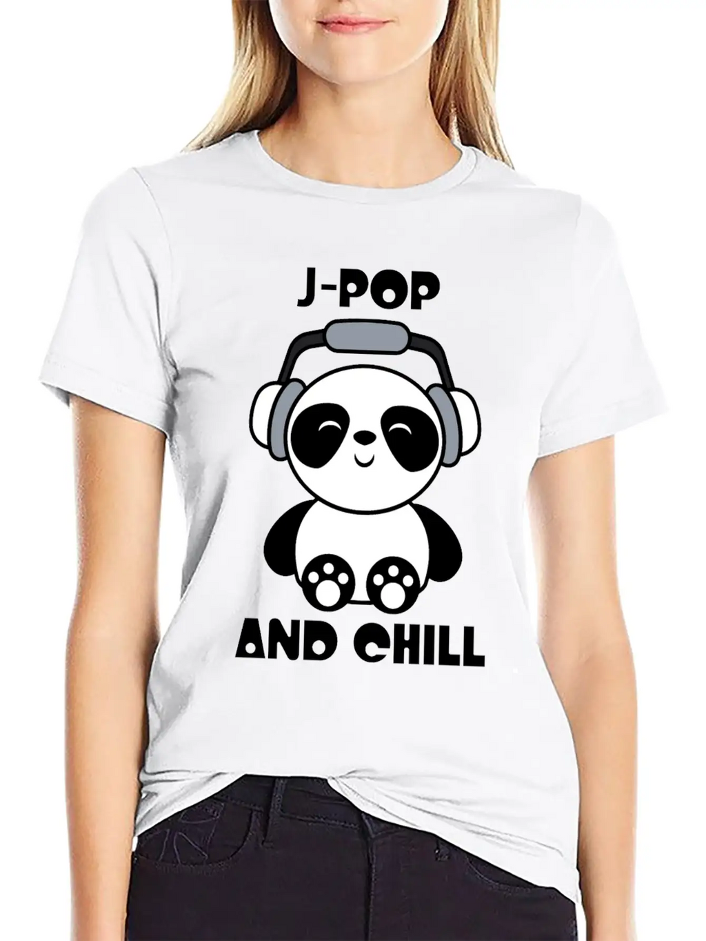J-Pop Kawaii Panda Breathable Soft Cotton T-Shirt – Timeless Casual Look