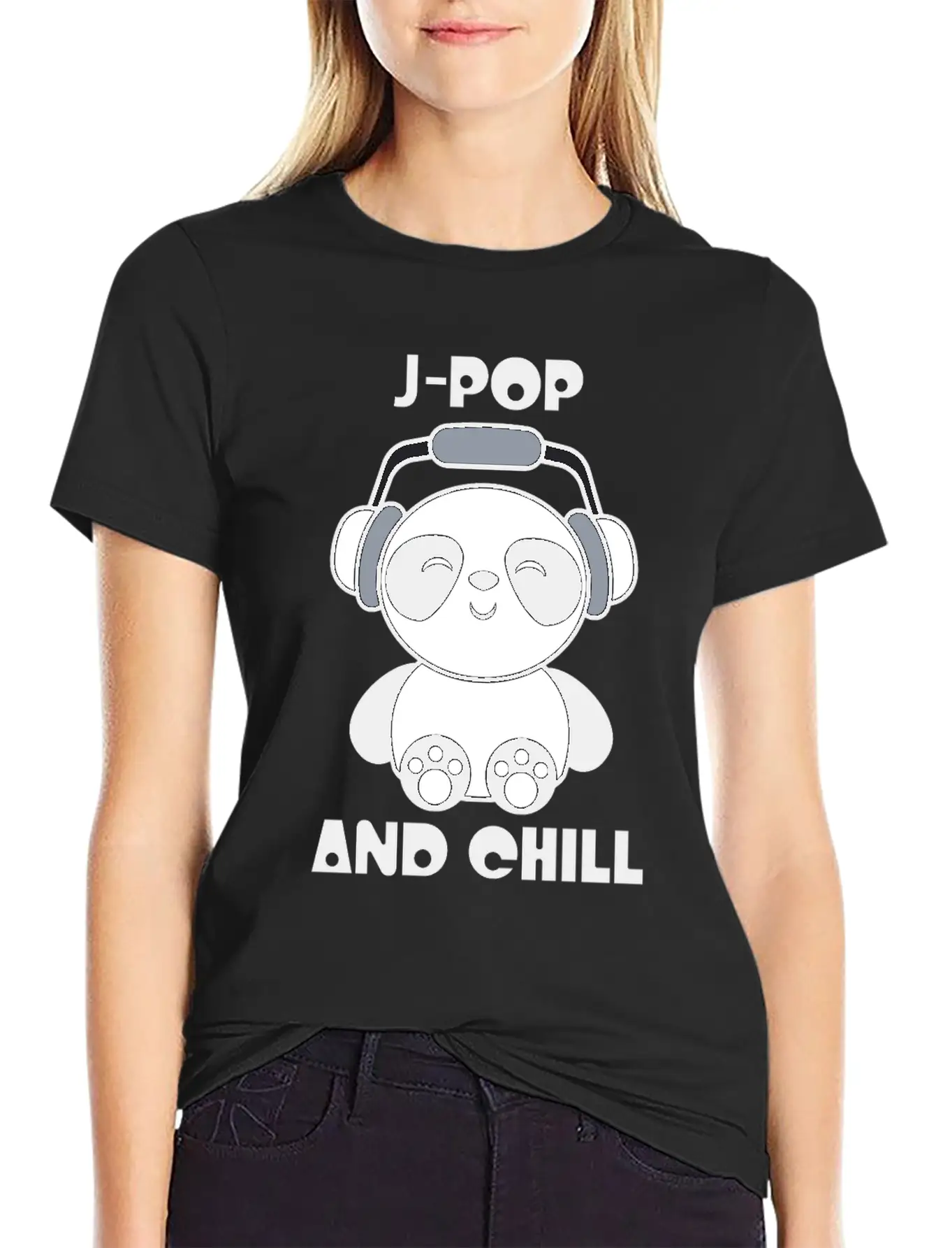 J-Pop Kawaii Panda Breathable Soft Cotton T-Shirt – Timeless Casual Look