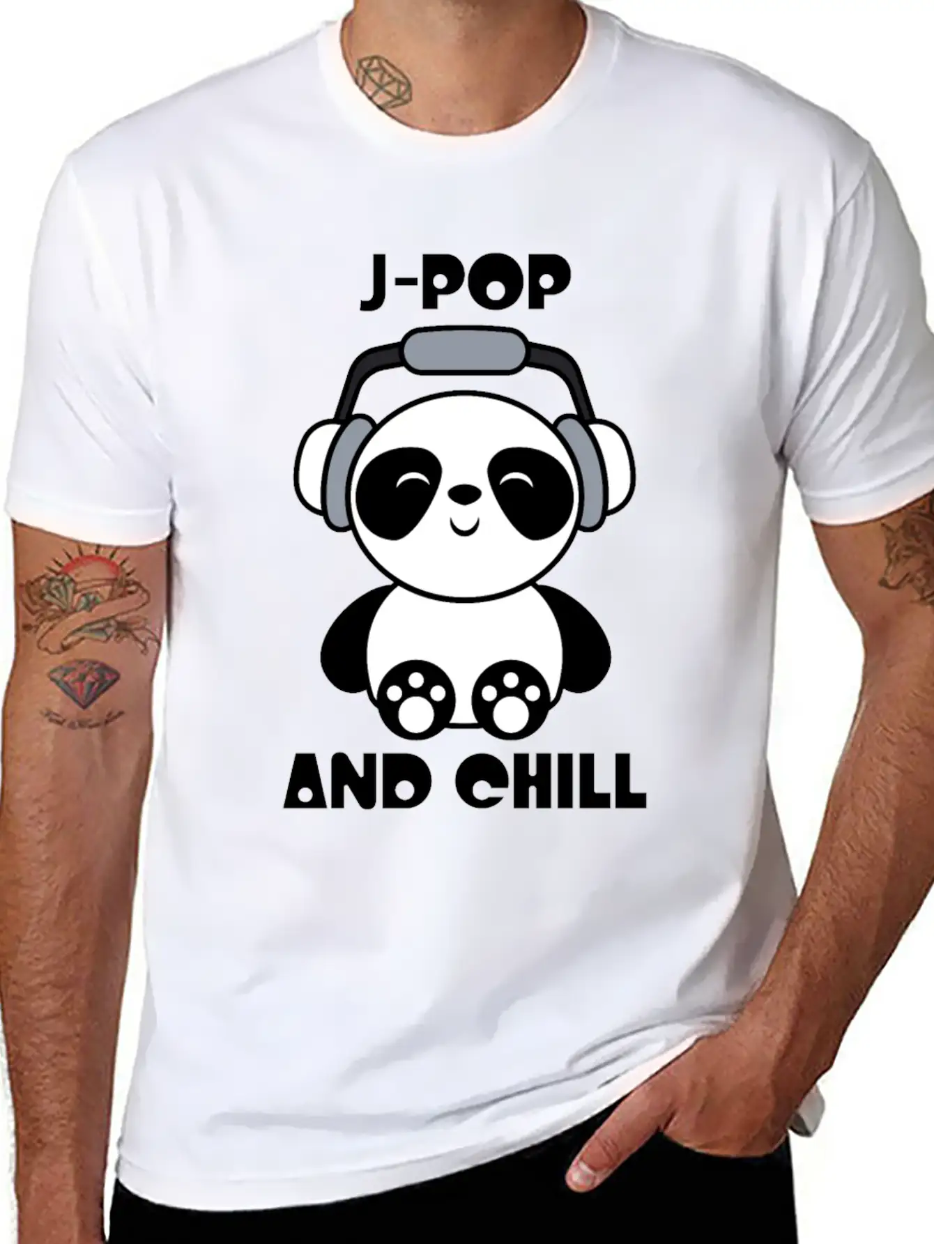 J-Pop Kawaii Panda Breathable Soft Cotton T-Shirt – Timeless Casual Look