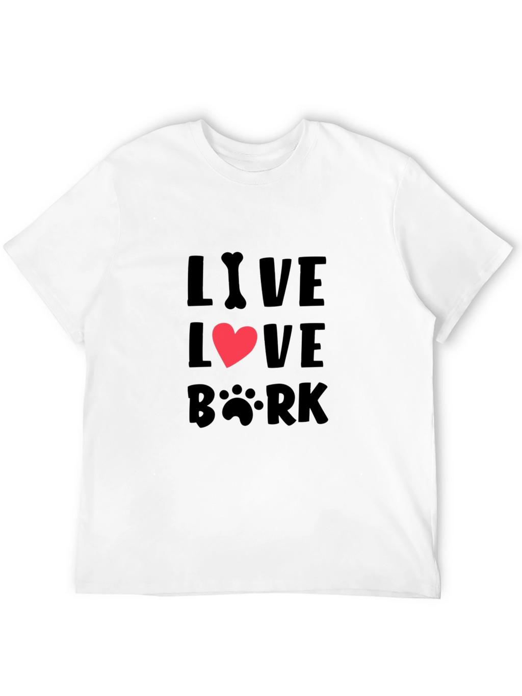 Live Love Bark Black T-Shirt