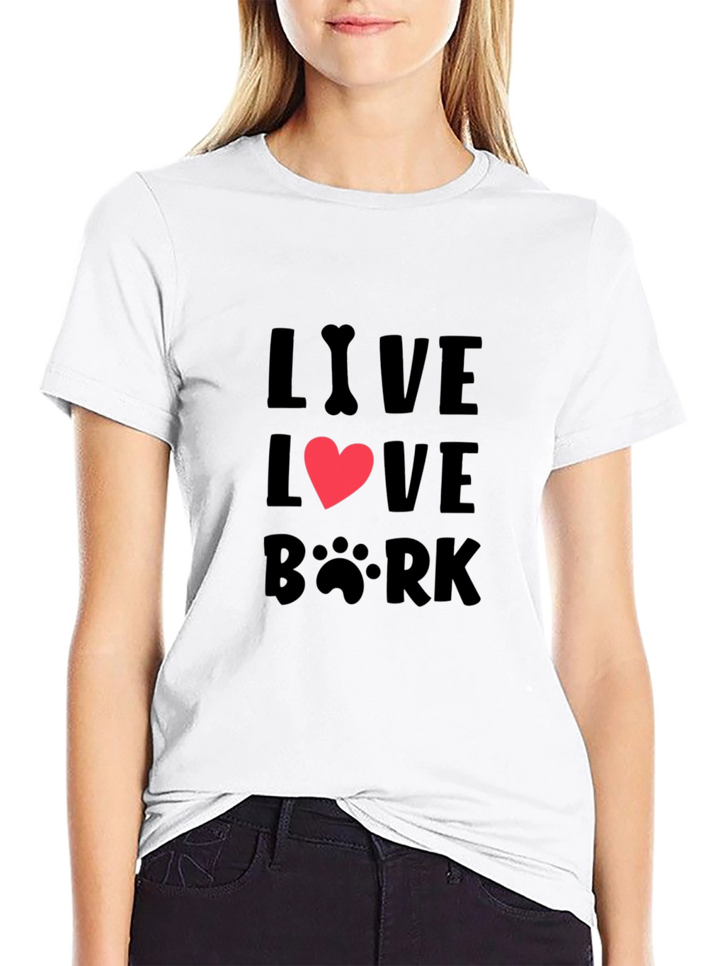 Live Love Bark Black T-Shirt