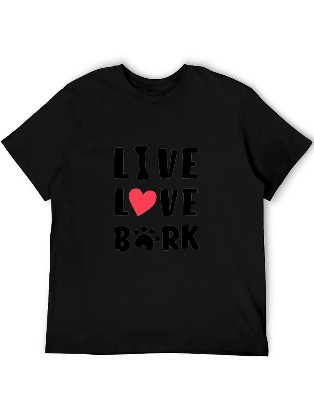 Live Love Bark Black T-Shirt