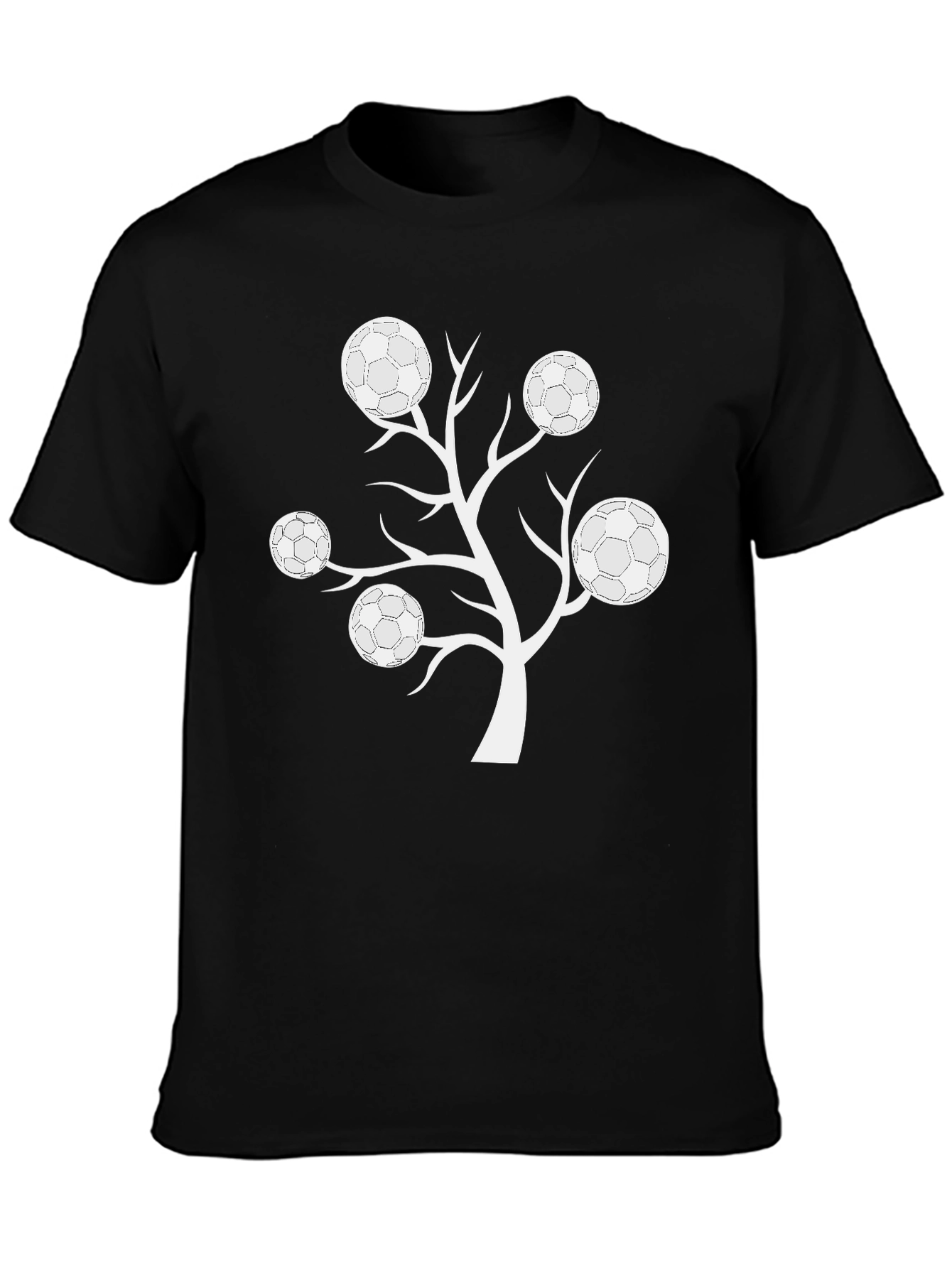 Soccer Ball Tree Graphic T-Shirt