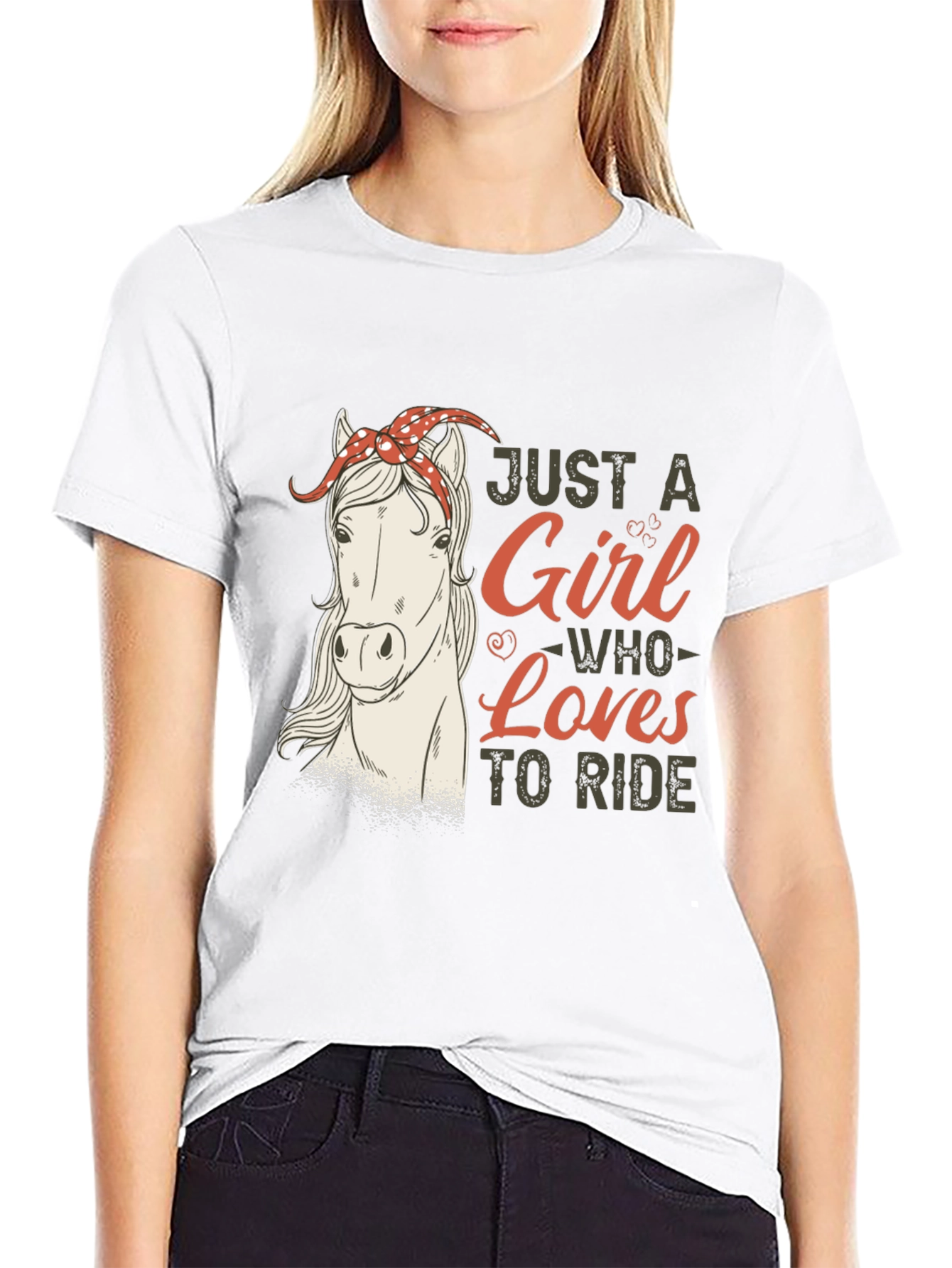 Just A Girl Who Loves to Ride Horse T-Shirt