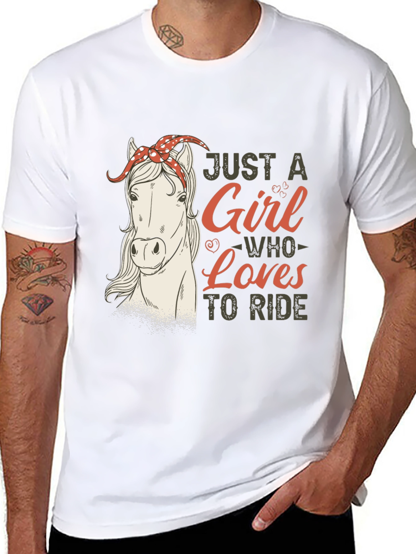 Just A Girl Who Loves to Ride Horse T-Shirt