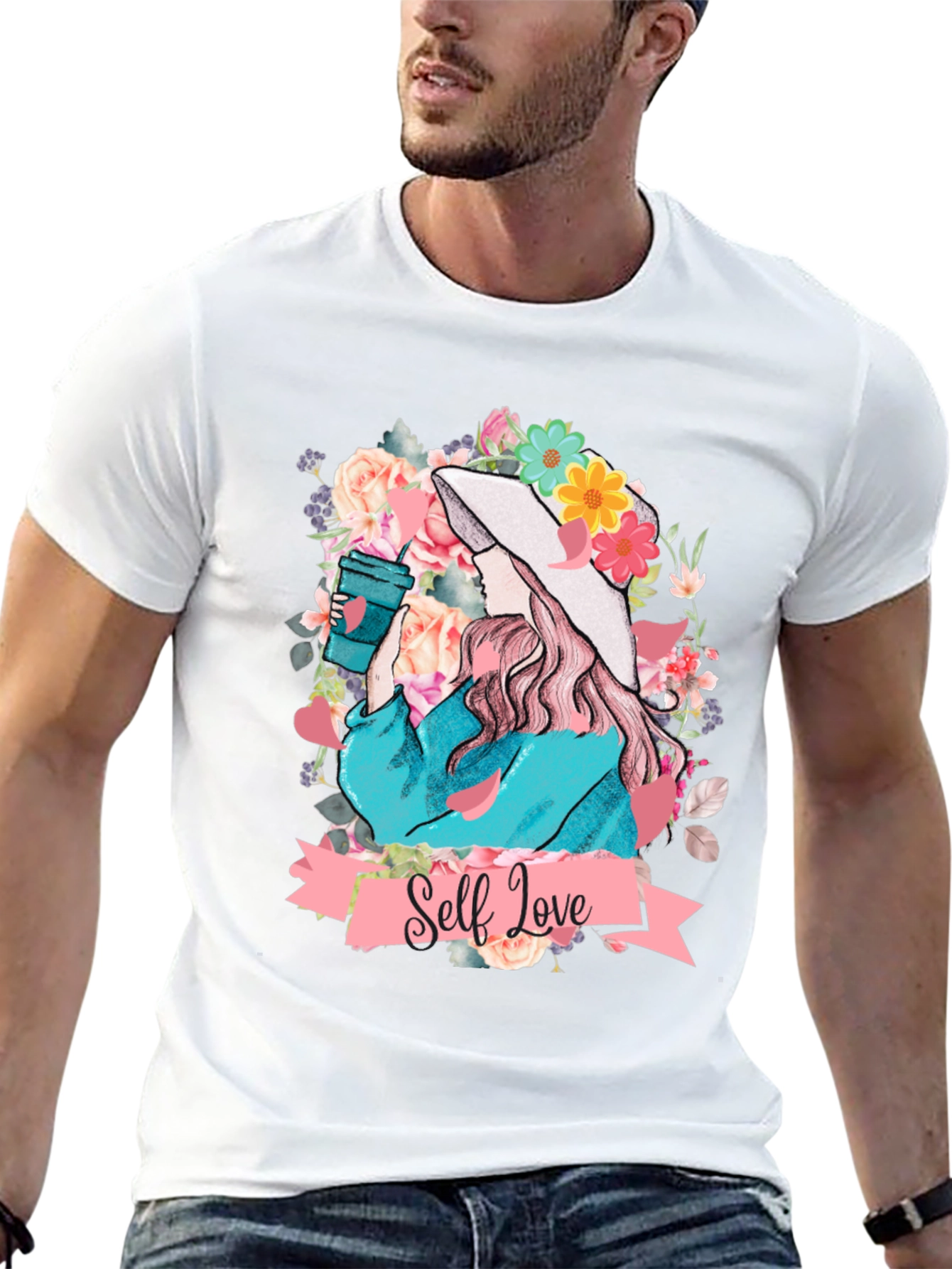 Self Love Floral Graphic Tee - Stylish Comfort