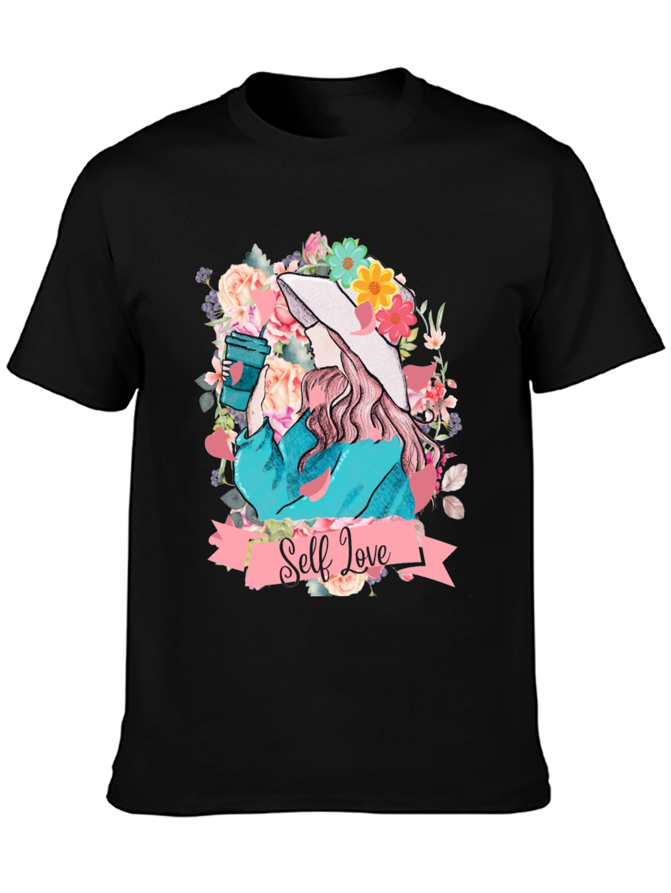 Self Love Floral Graphic Tee - Stylish Comfort