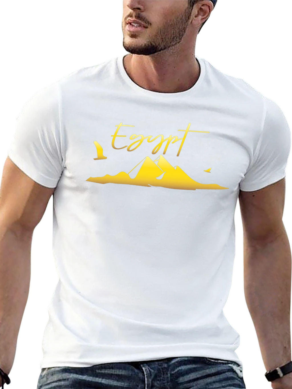 Egypt Pyramid T-Shirt - Black Cotton Tee