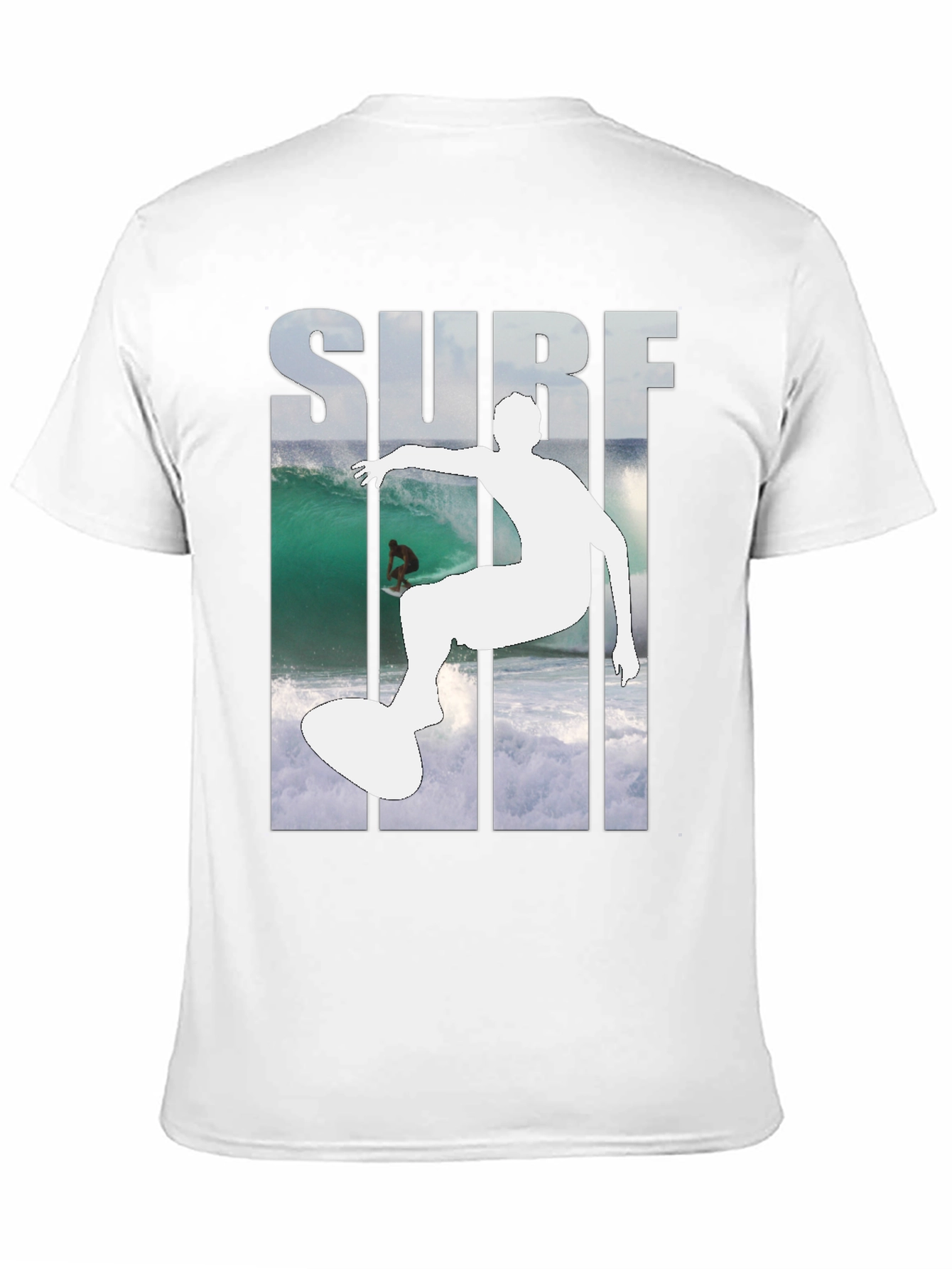 Surf Silhouette Black Graphic Tee