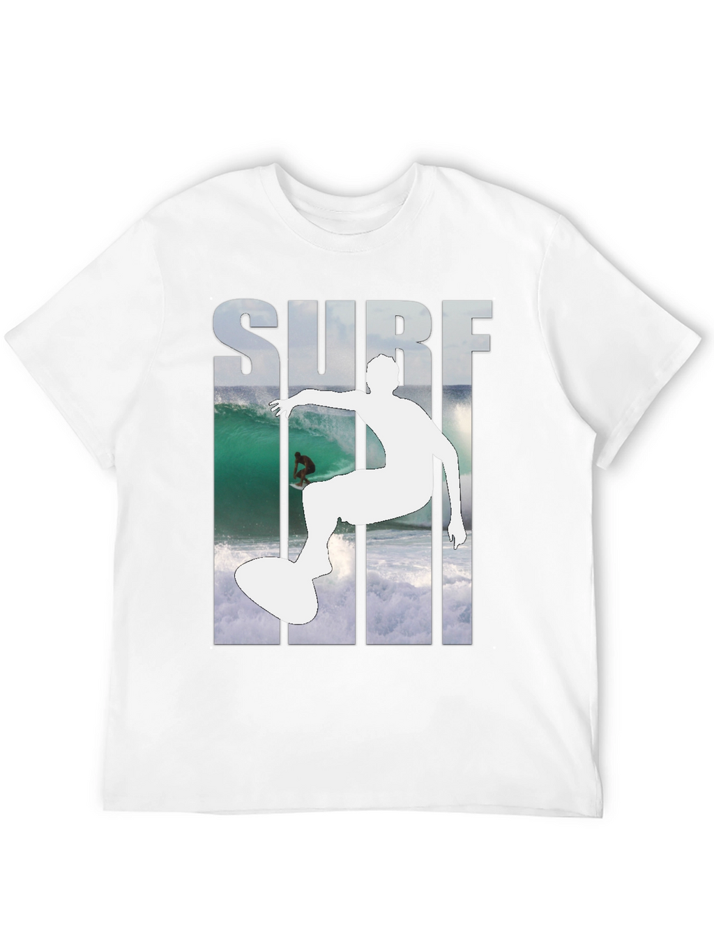 Surf Silhouette Black Graphic Tee