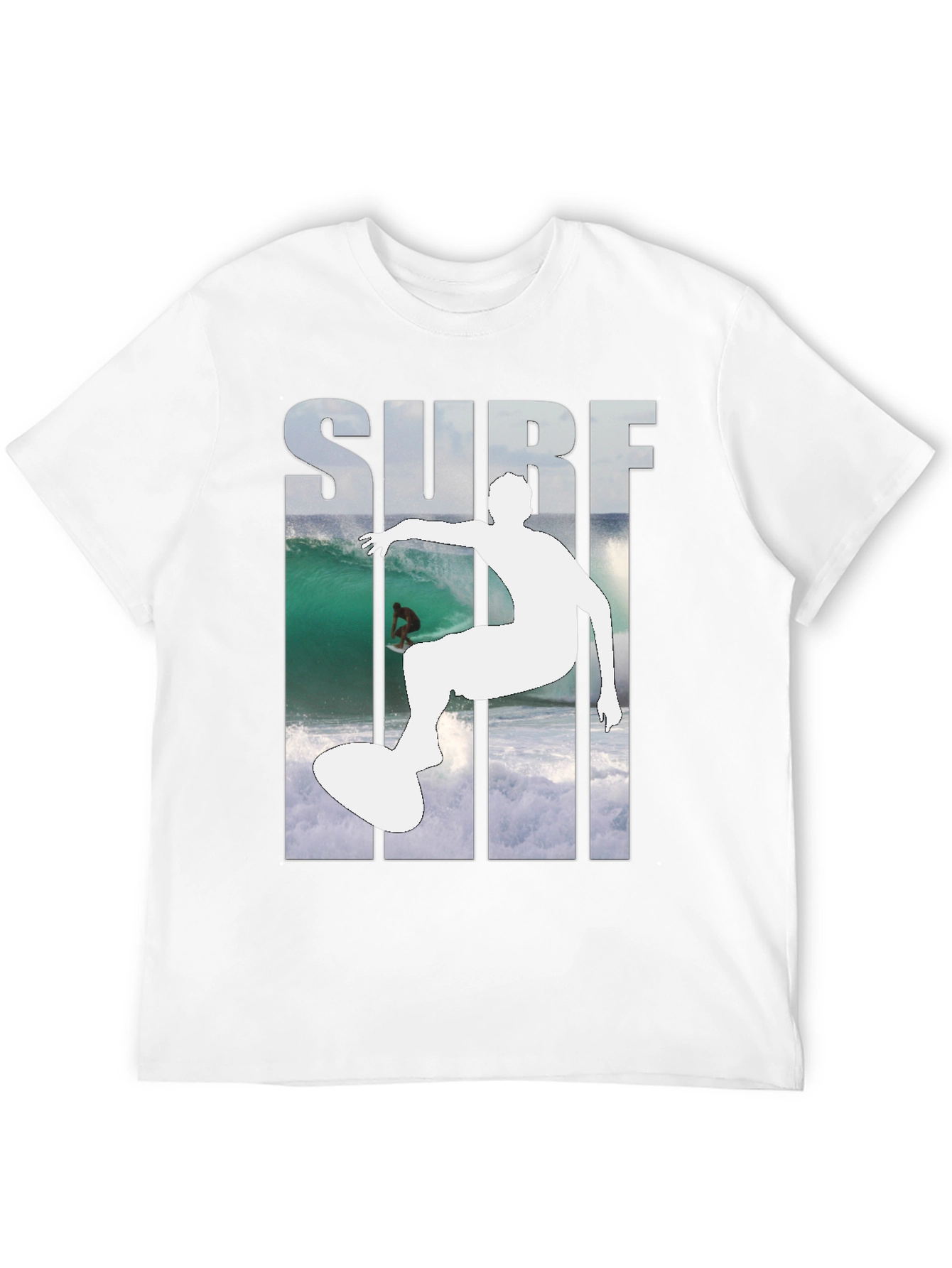 Surf Silhouette Black Graphic Tee