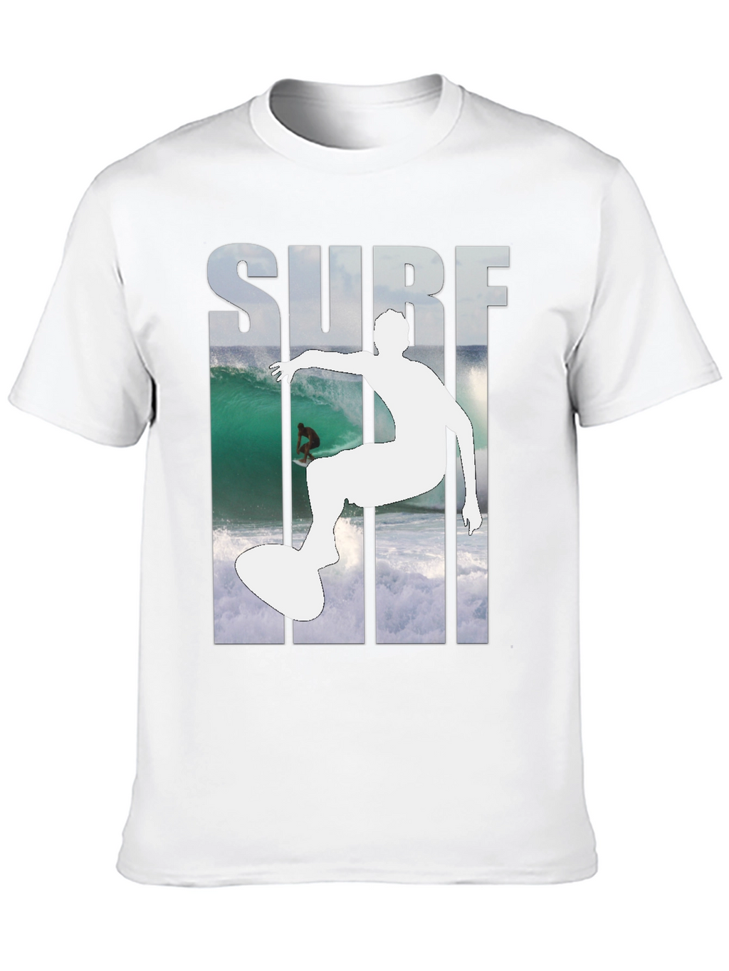 Surf Silhouette Black Graphic Tee