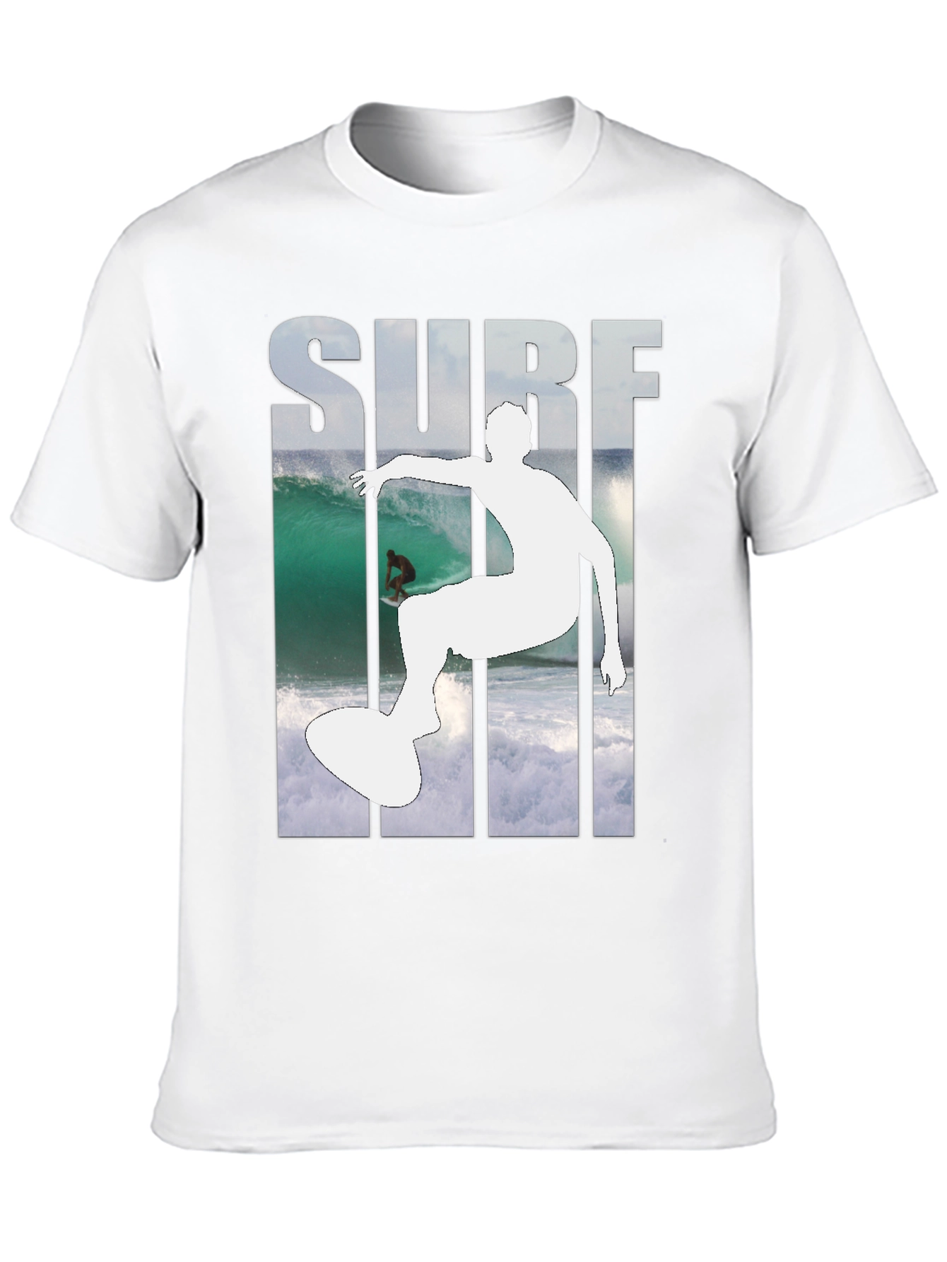 Surf Silhouette Black Graphic Tee