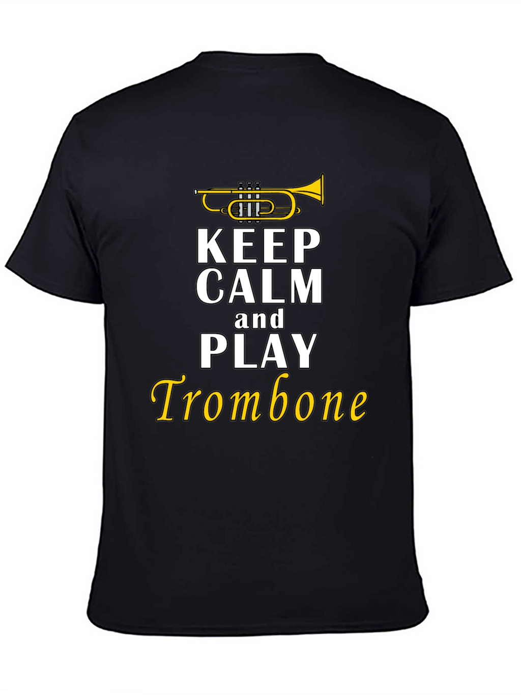 Keep Calm Trombone T-Shirt - Black