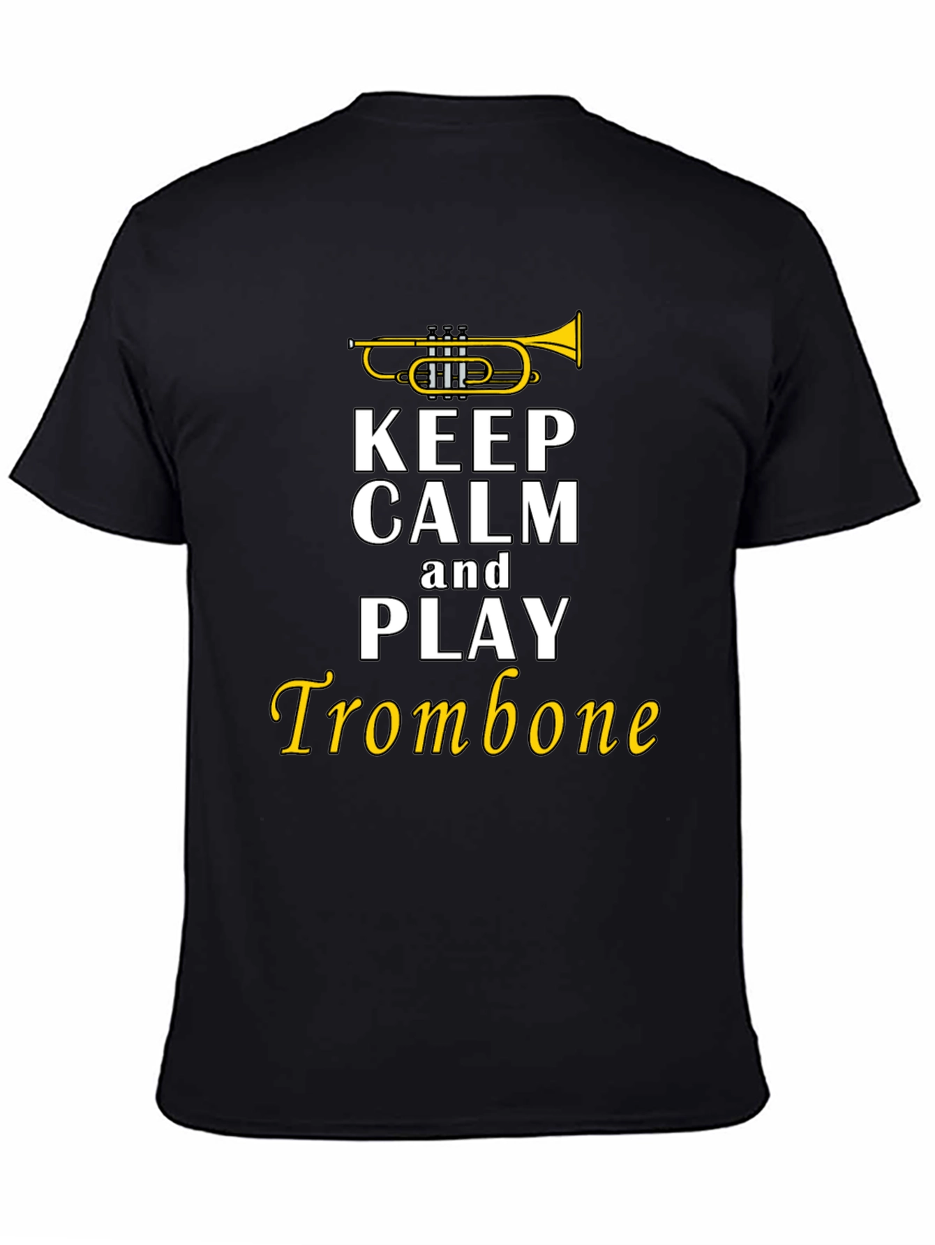 Keep Calm Trombone T-Shirt - Black
