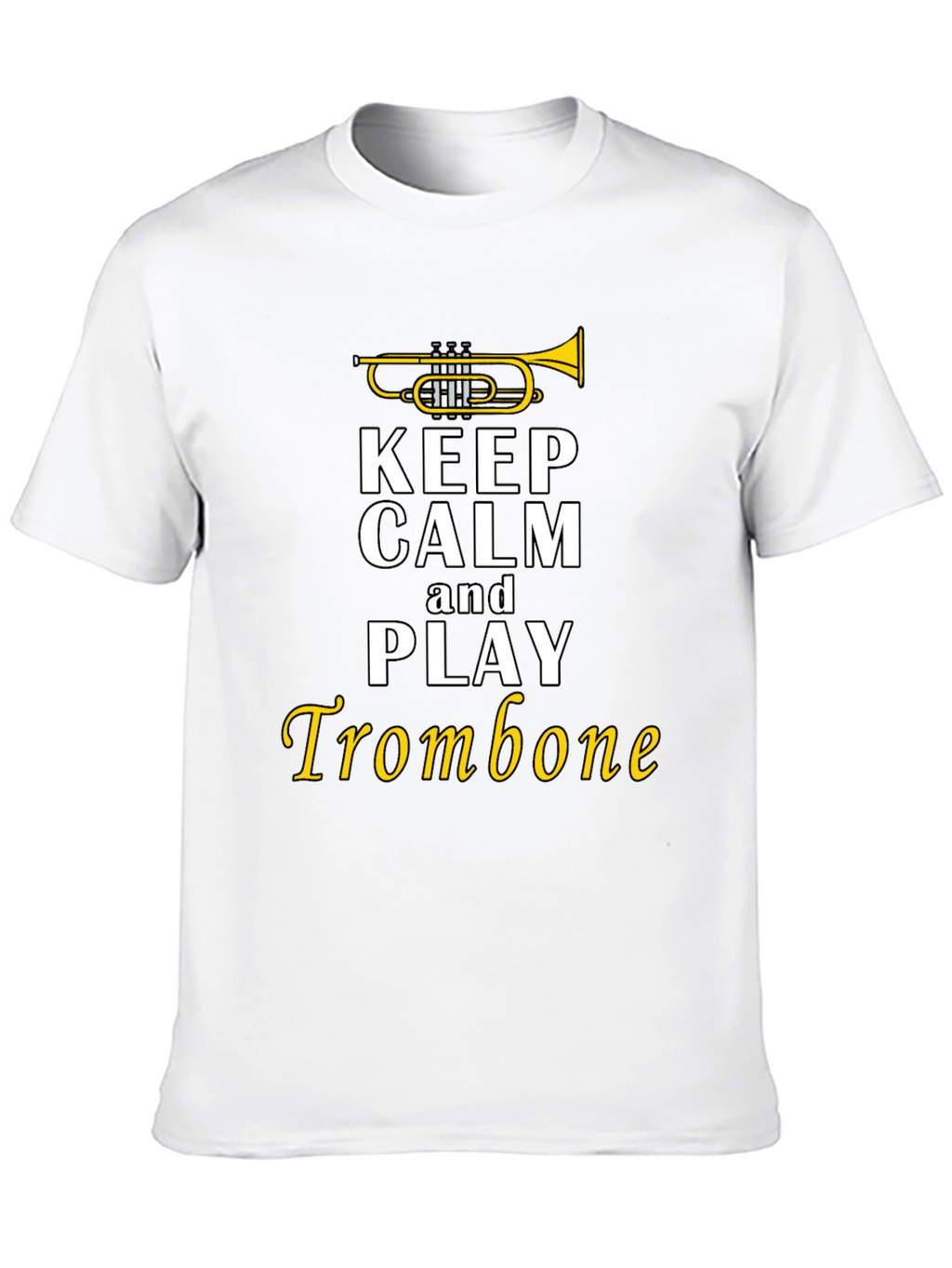 Keep Calm Trombone T-Shirt - Black
