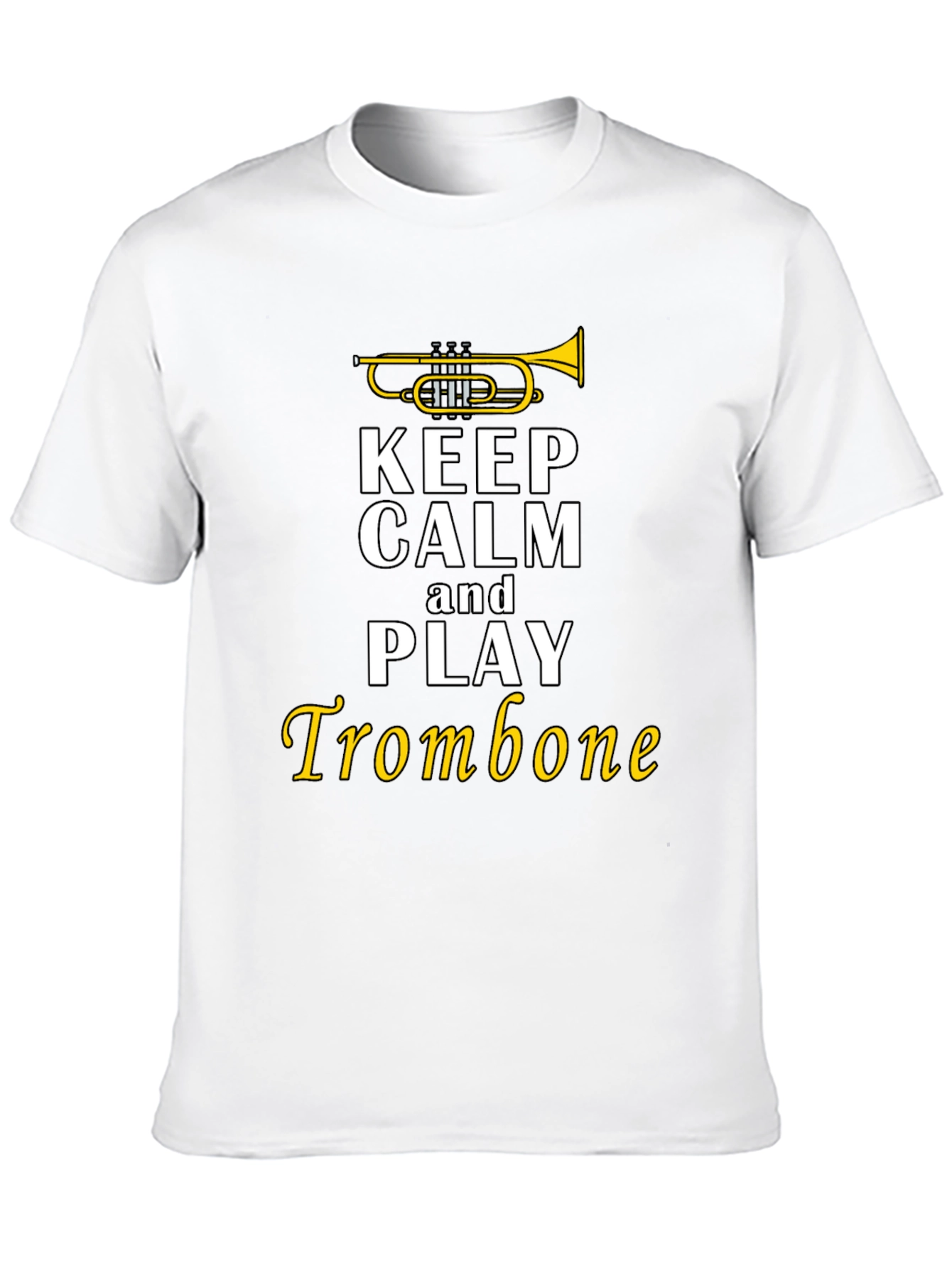 Keep Calm Trombone T-Shirt - Black
