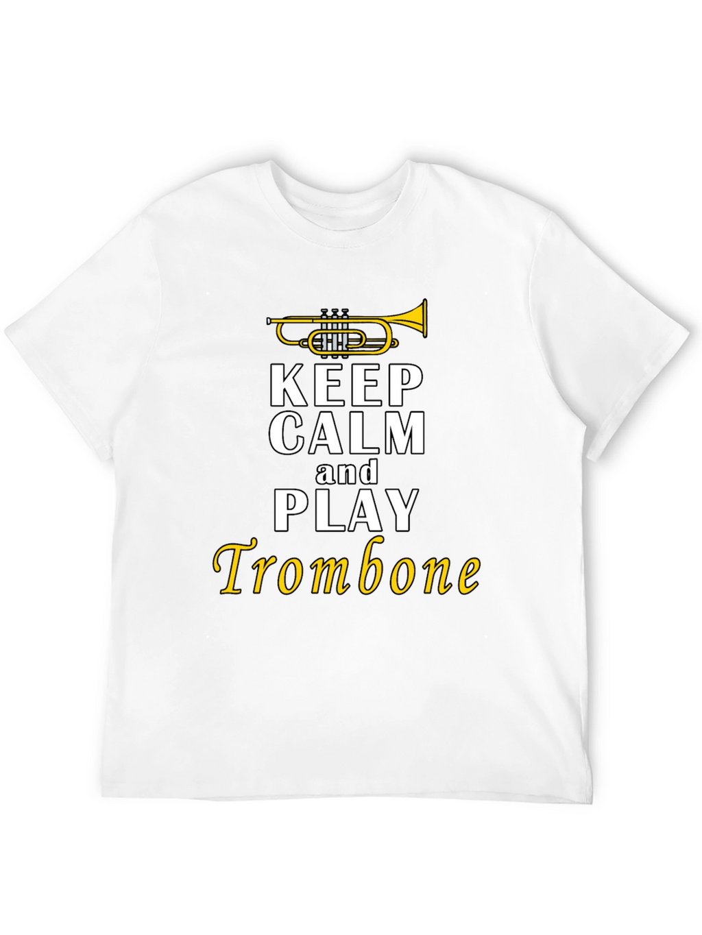 Keep Calm Trombone T-Shirt - Black