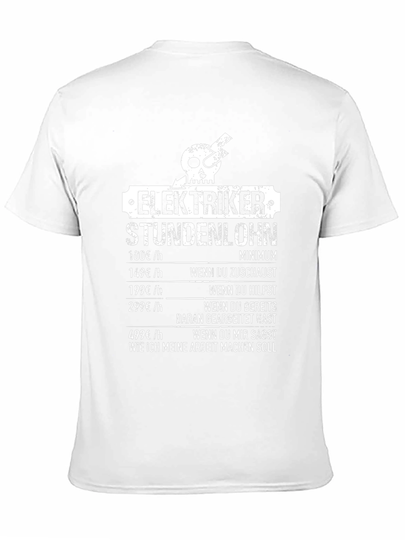 Electrician Hourly Rate T-Shirt - Funny Gift