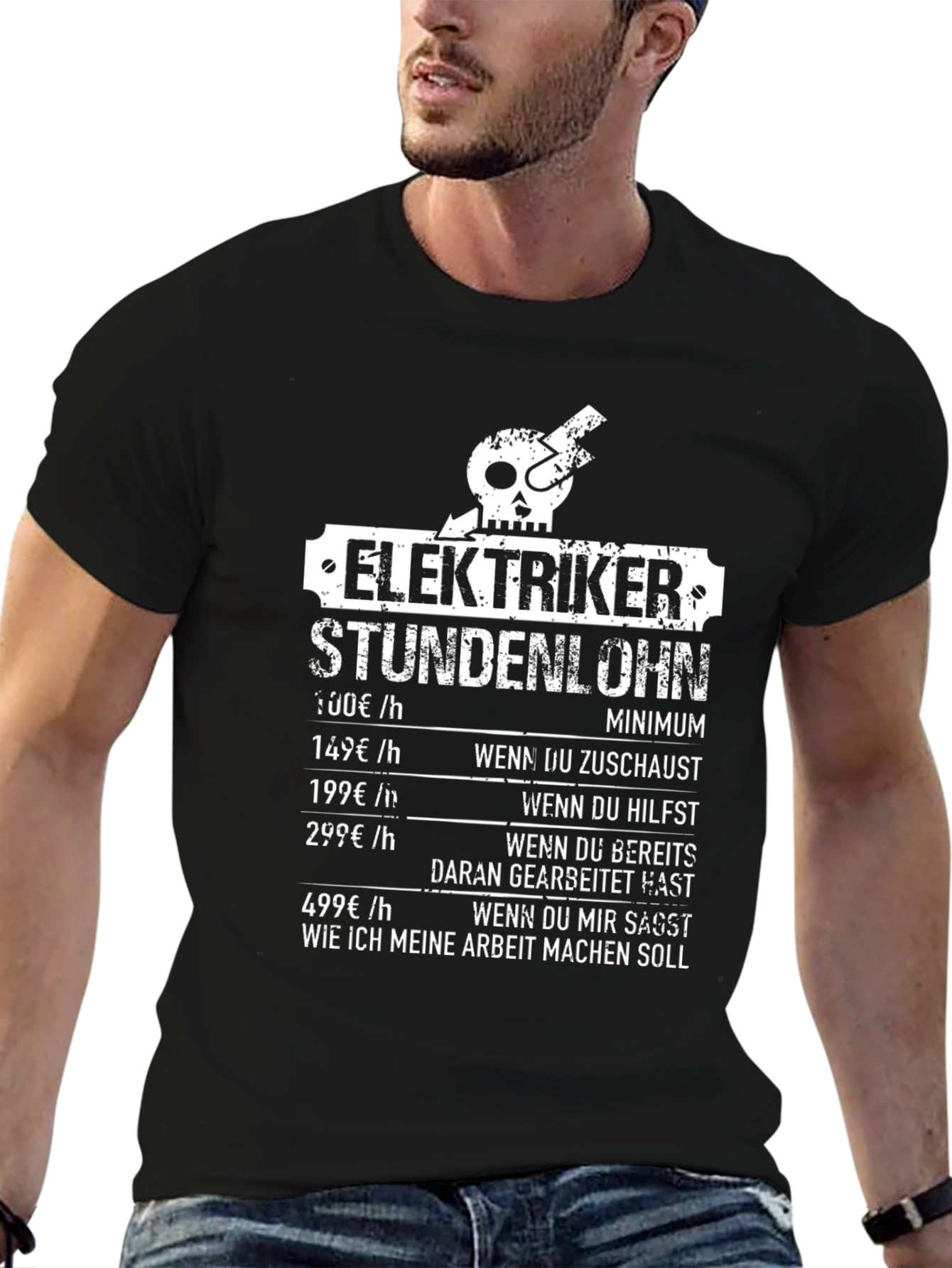 Electrician Hourly Rate T-Shirt - Funny Gift