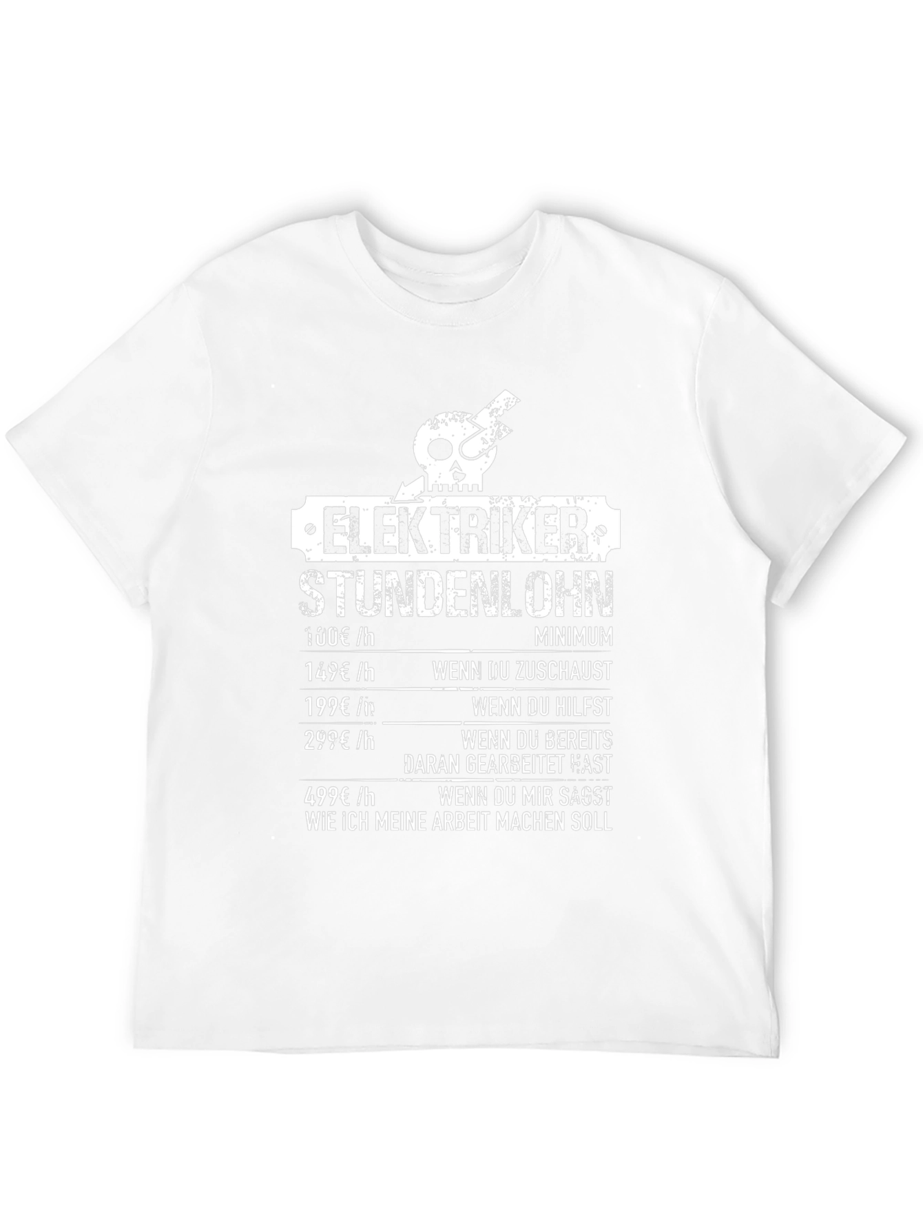 Electrician Hourly Rate T-Shirt - Funny Gift