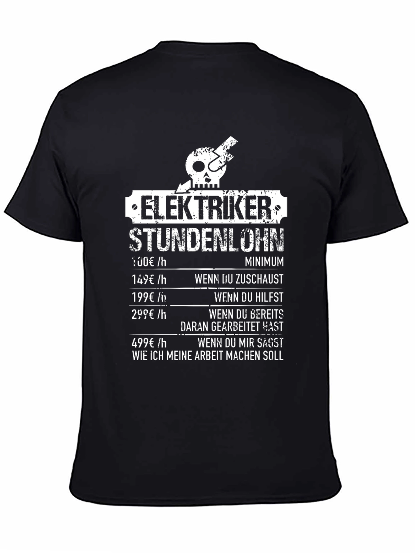 Electrician Hourly Rate T-Shirt - Funny Gift