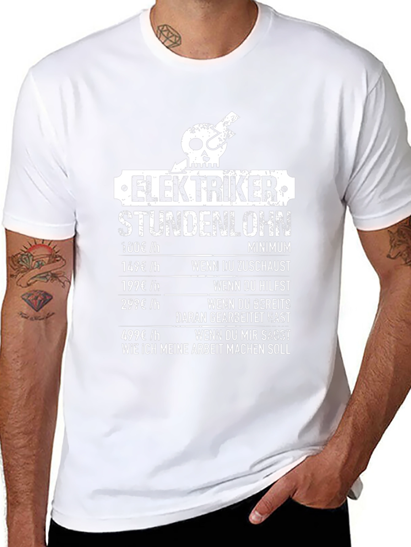 Electrician Hourly Rate T-Shirt - Funny Gift