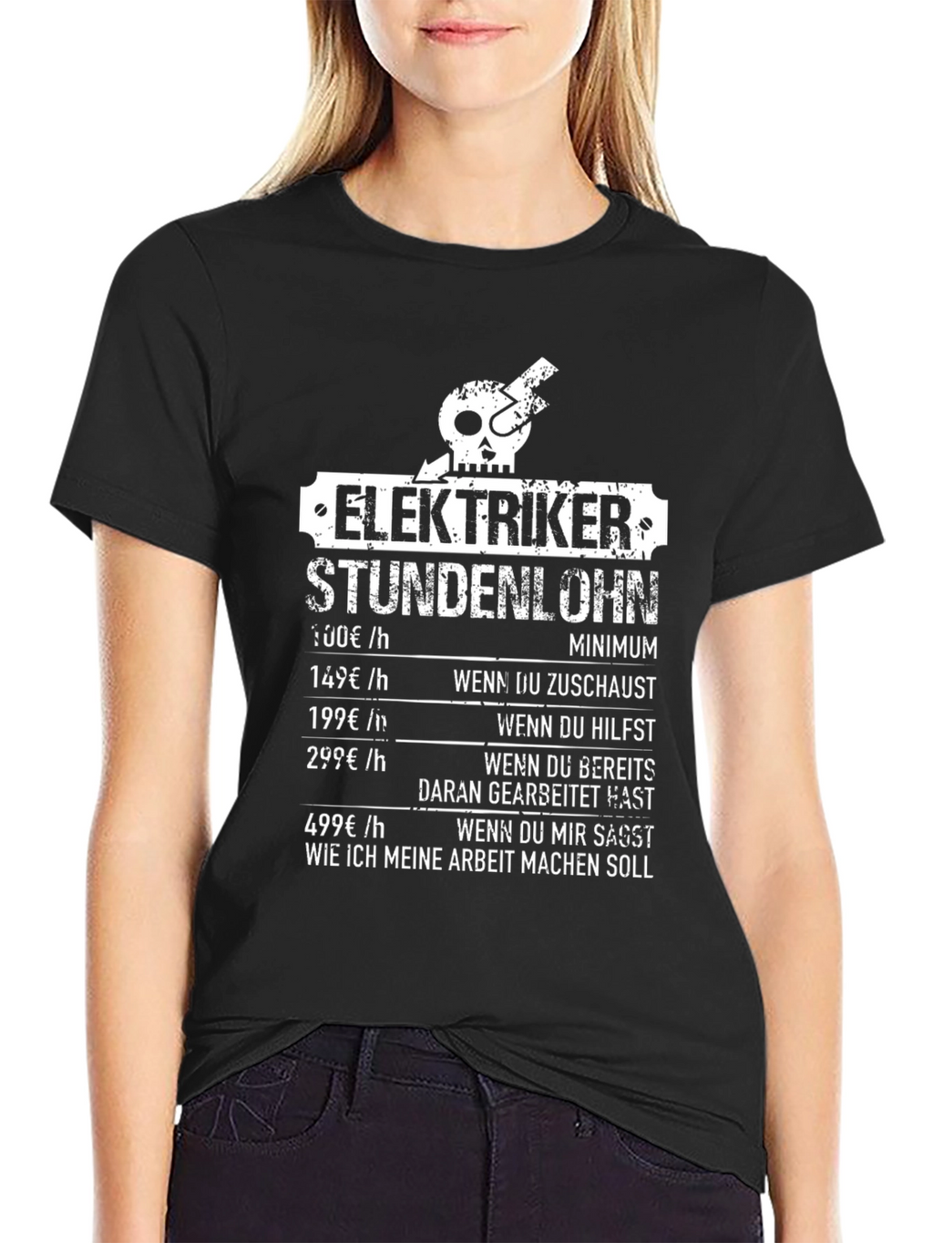 Electrician Hourly Rate T-Shirt - Funny Gift