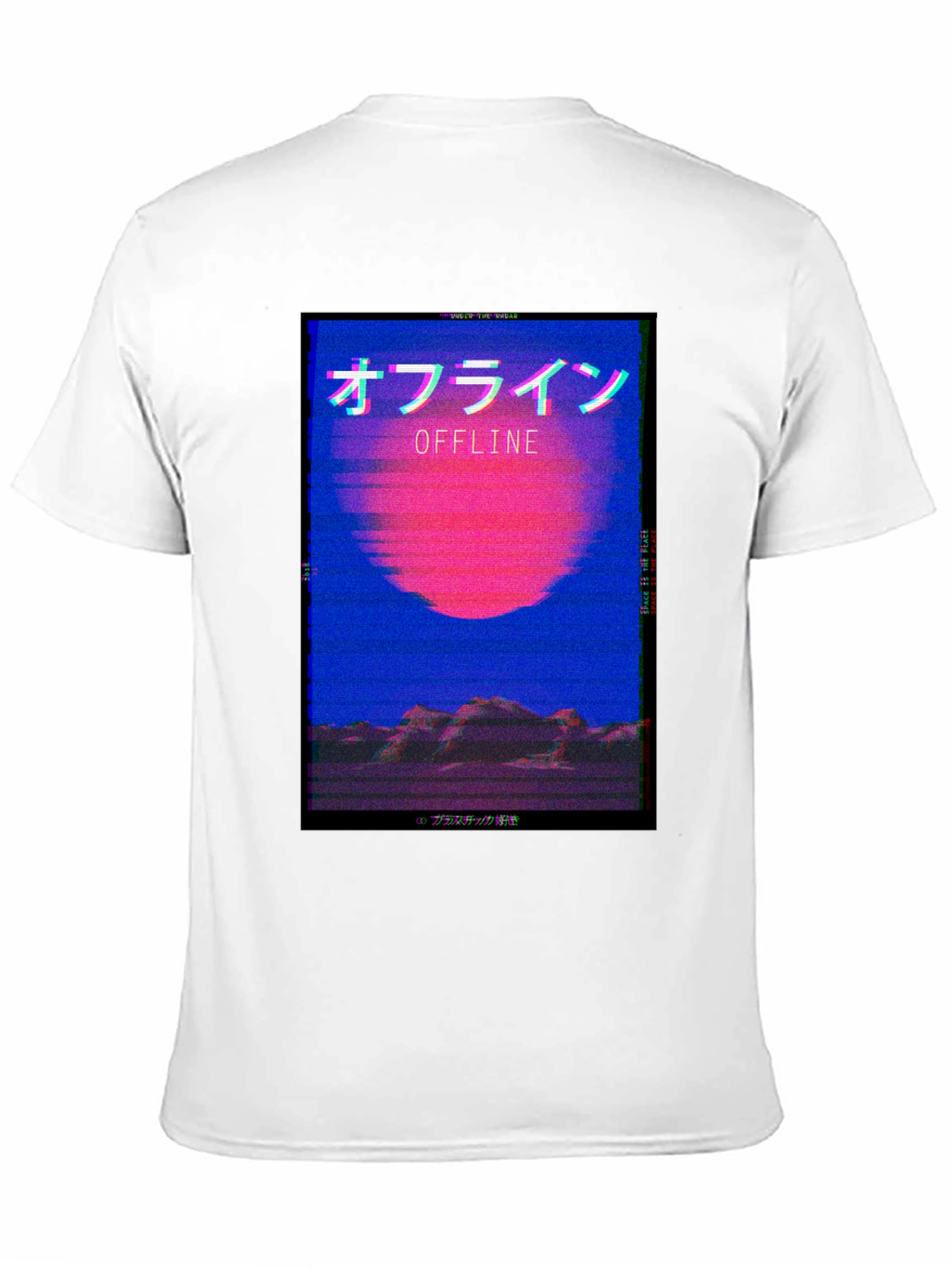 Offline Aesthetic T-Shirt - Vaporwave Style