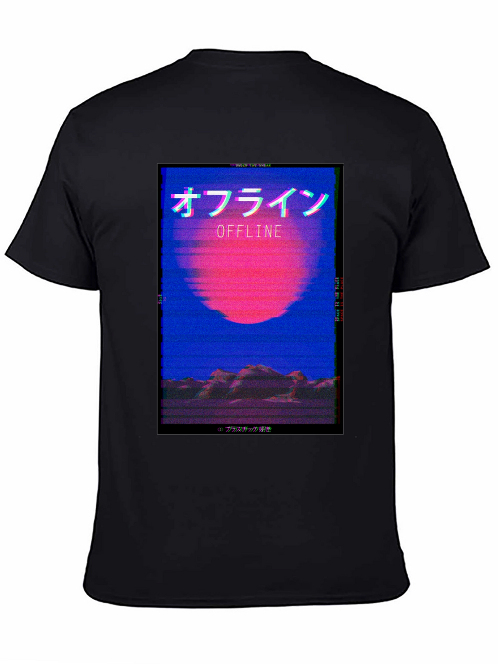 Offline Aesthetic T-Shirt - Vaporwave Style