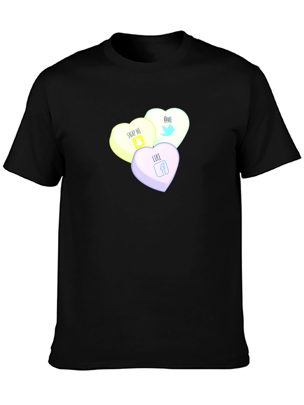 Social Media Candy Heart Tee