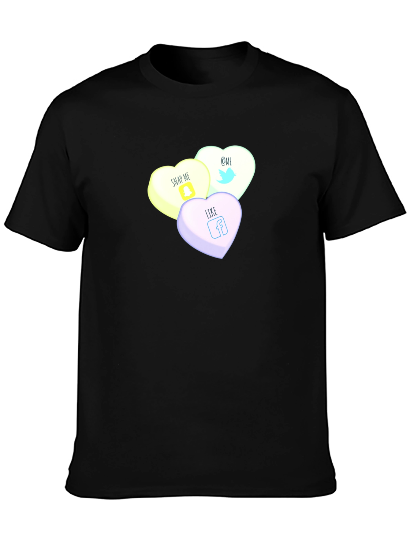 Social Media Candy Heart Tee