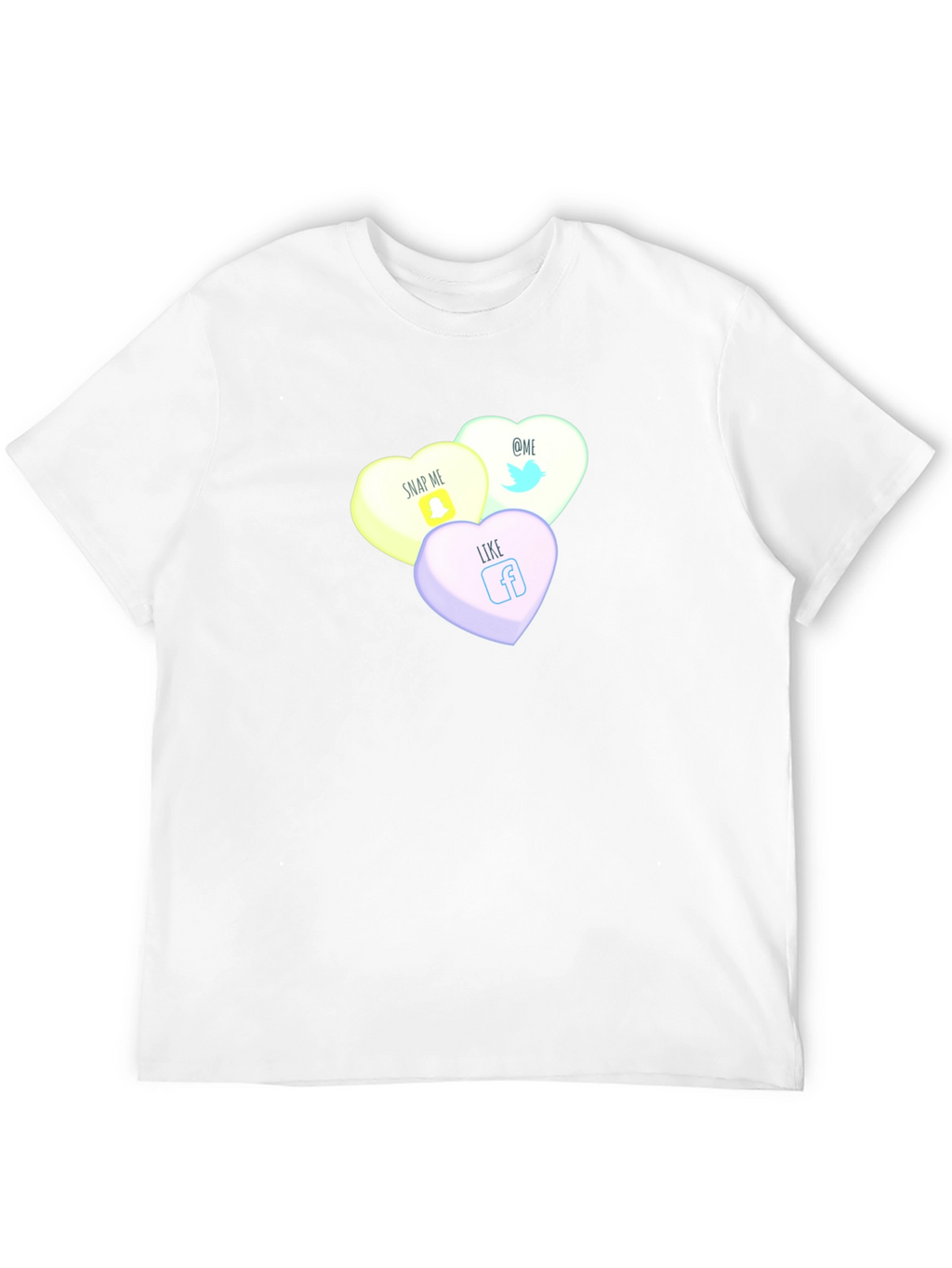 Social Media Candy Heart Tee