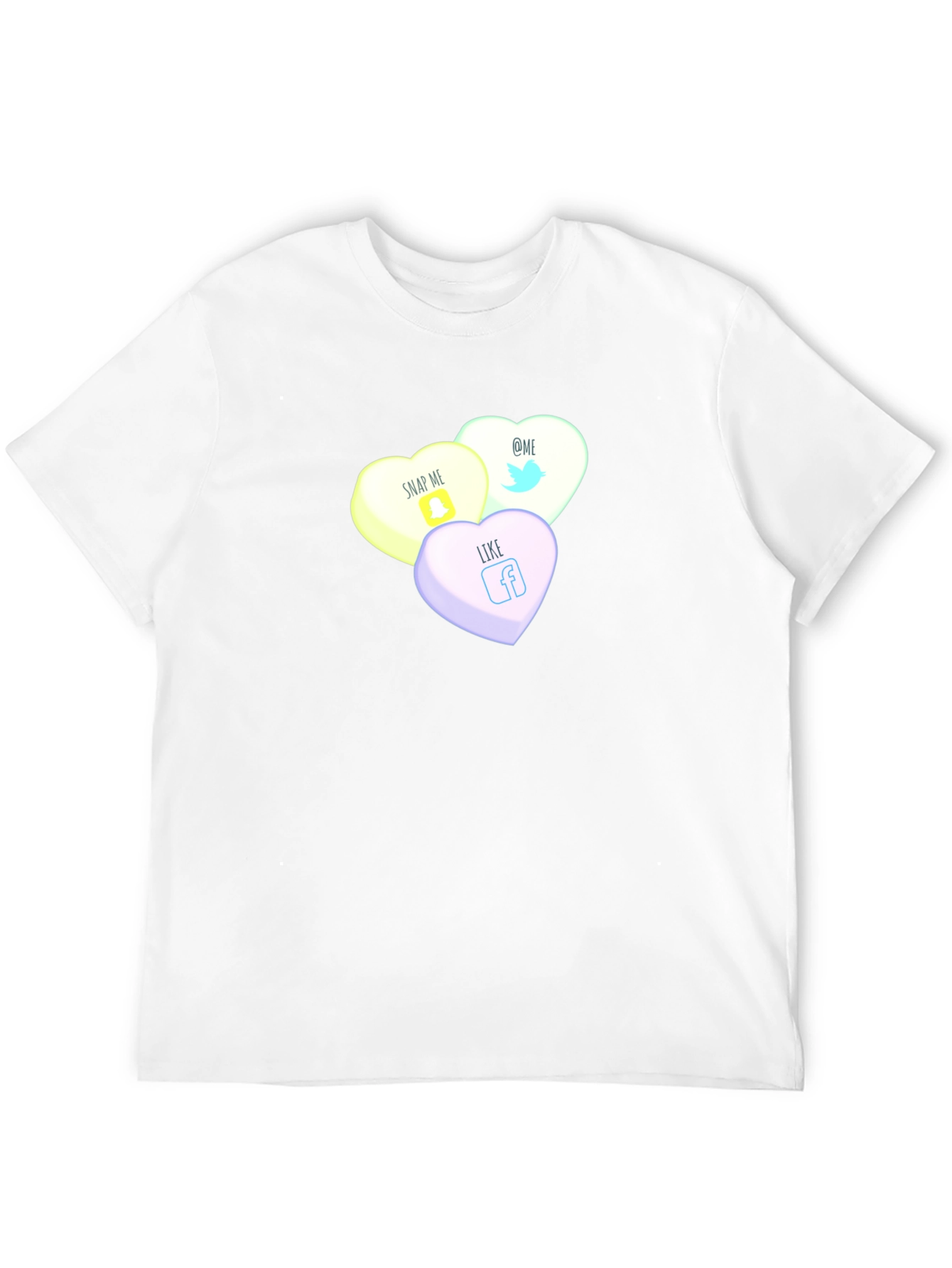 Social Media Candy Heart Tee