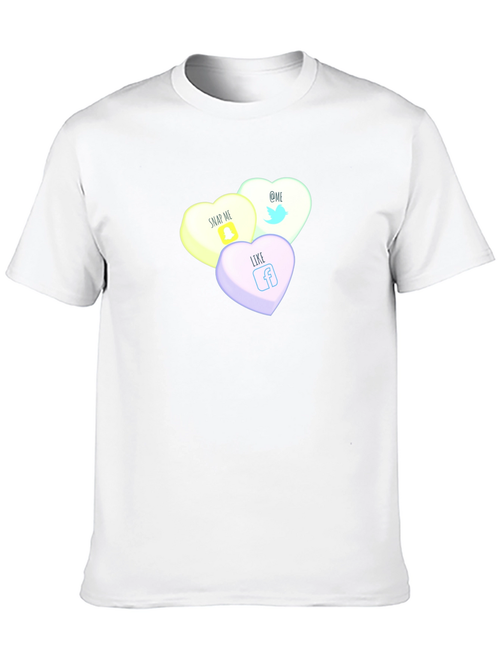 Social Media Candy Heart Tee