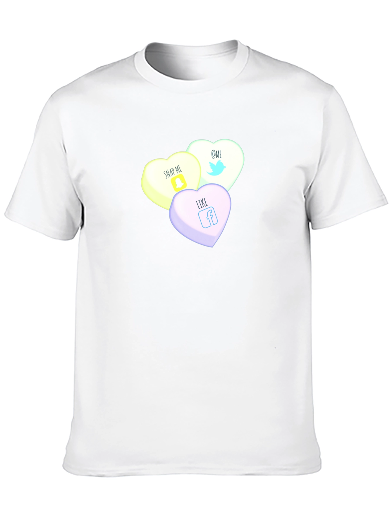 Social Media Candy Heart Tee