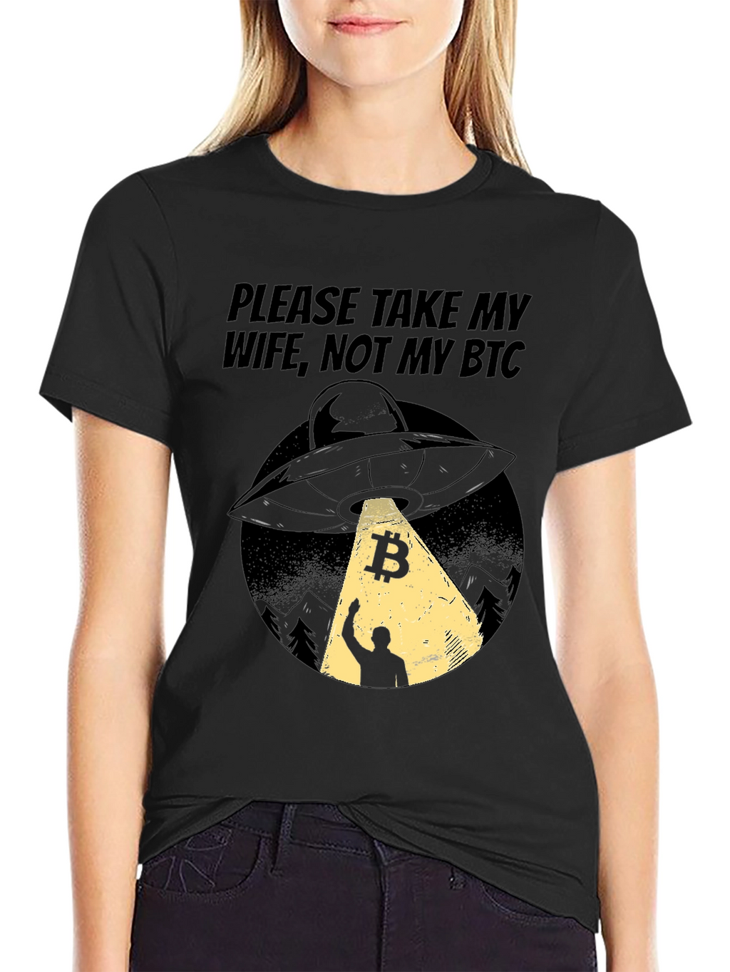 Bitcoin UFO Abduction T-Shirt