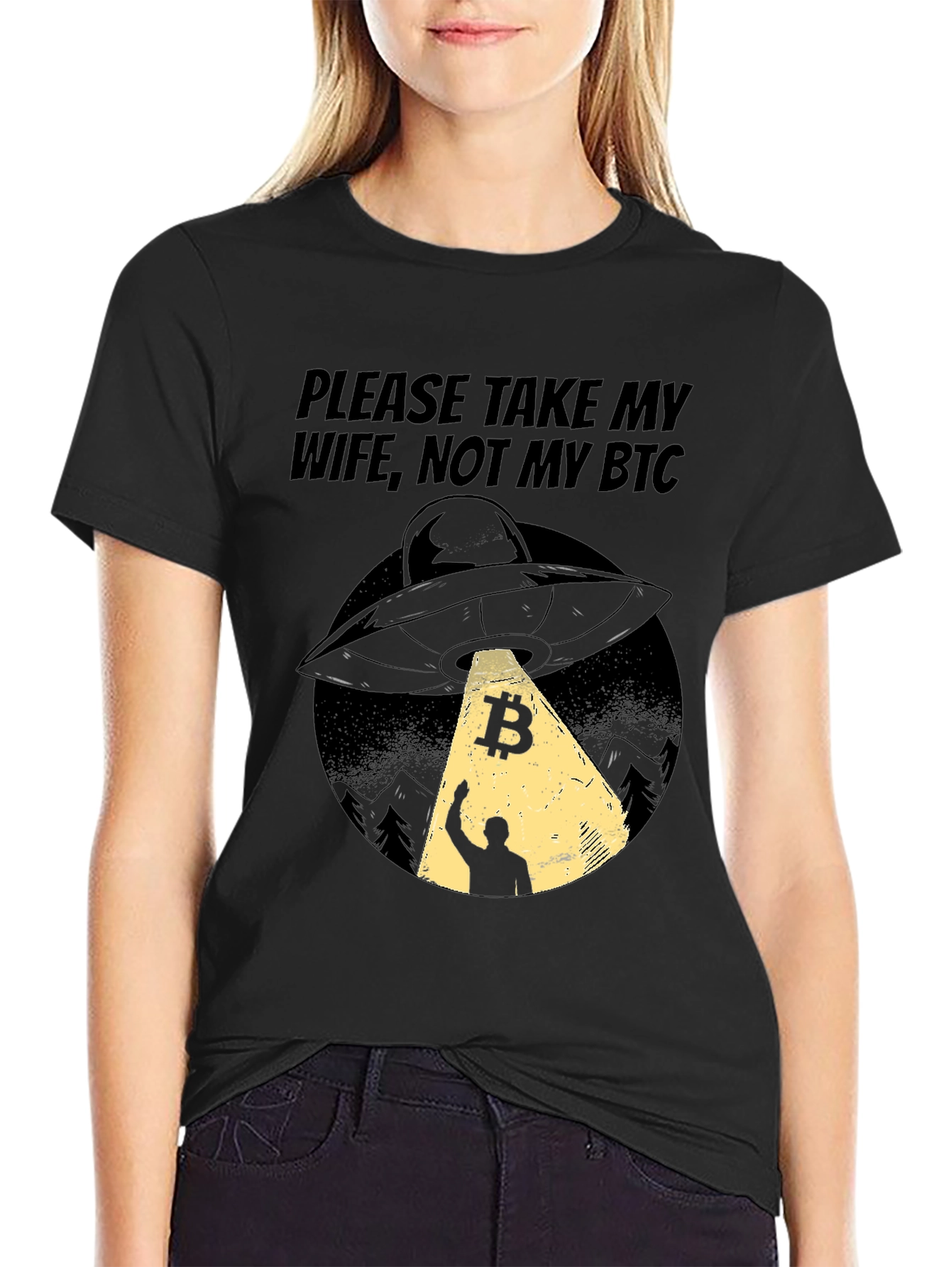 Bitcoin UFO Abduction T-Shirt