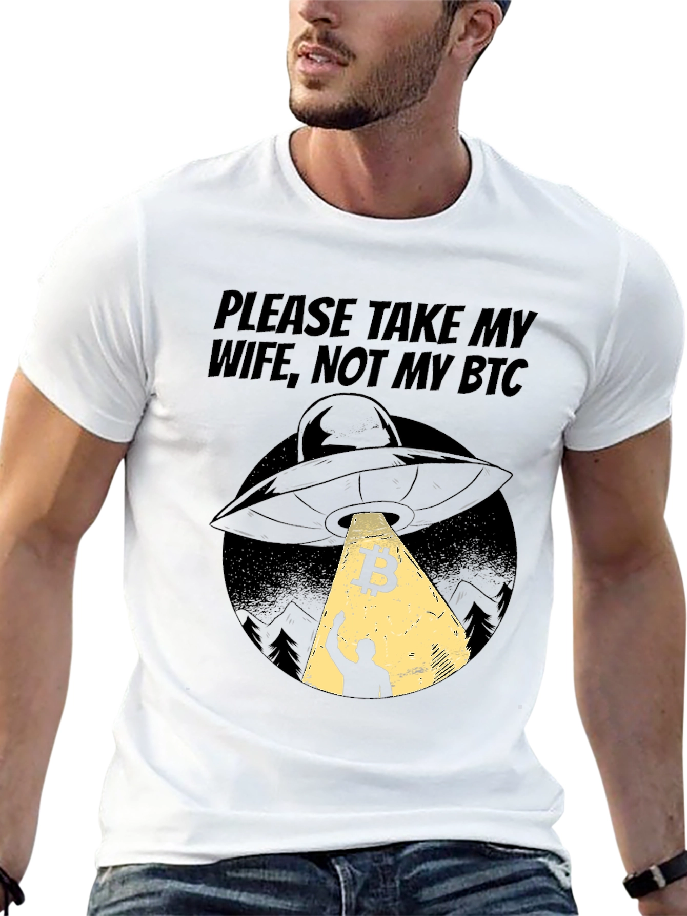 Bitcoin UFO Abduction T-Shirt