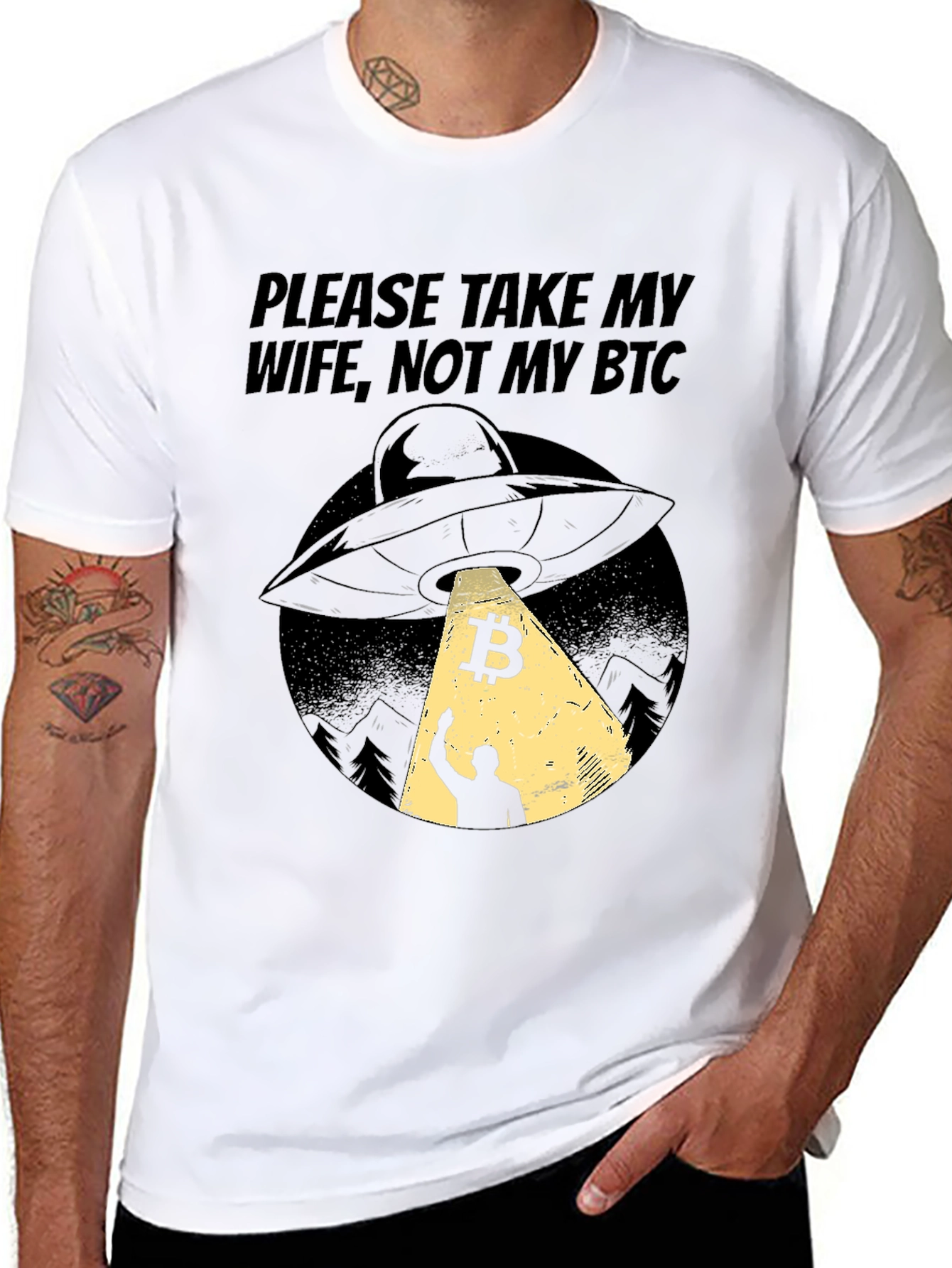 Bitcoin UFO Abduction T-Shirt